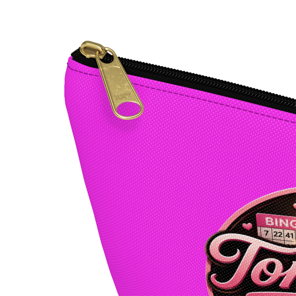 Pink Tonemor Bingo Accessory Pouch — T-Bottom Cosmetic Bag