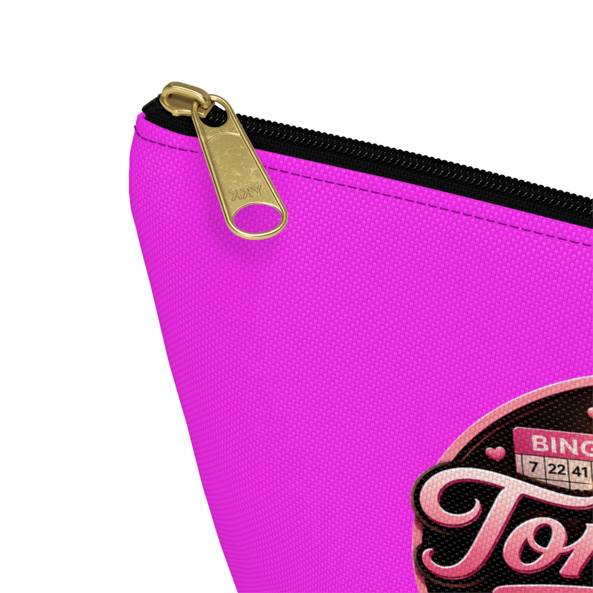 Pink Tonemor Bingo Accessory Pouch — T-Bottom Cosmetic Bag