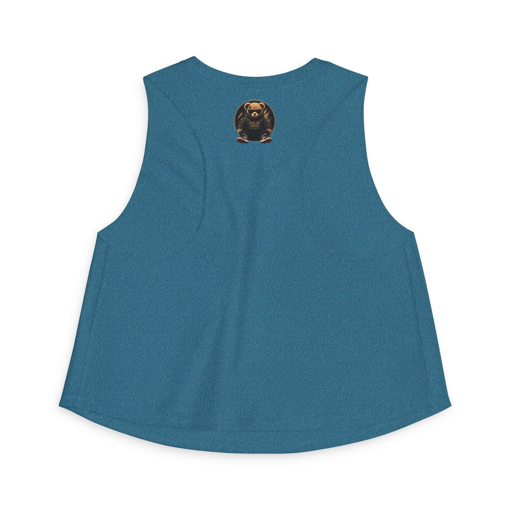 Cute Teddy Bear Graphic Crop Top — "Pas På Snipé" Women's Tank