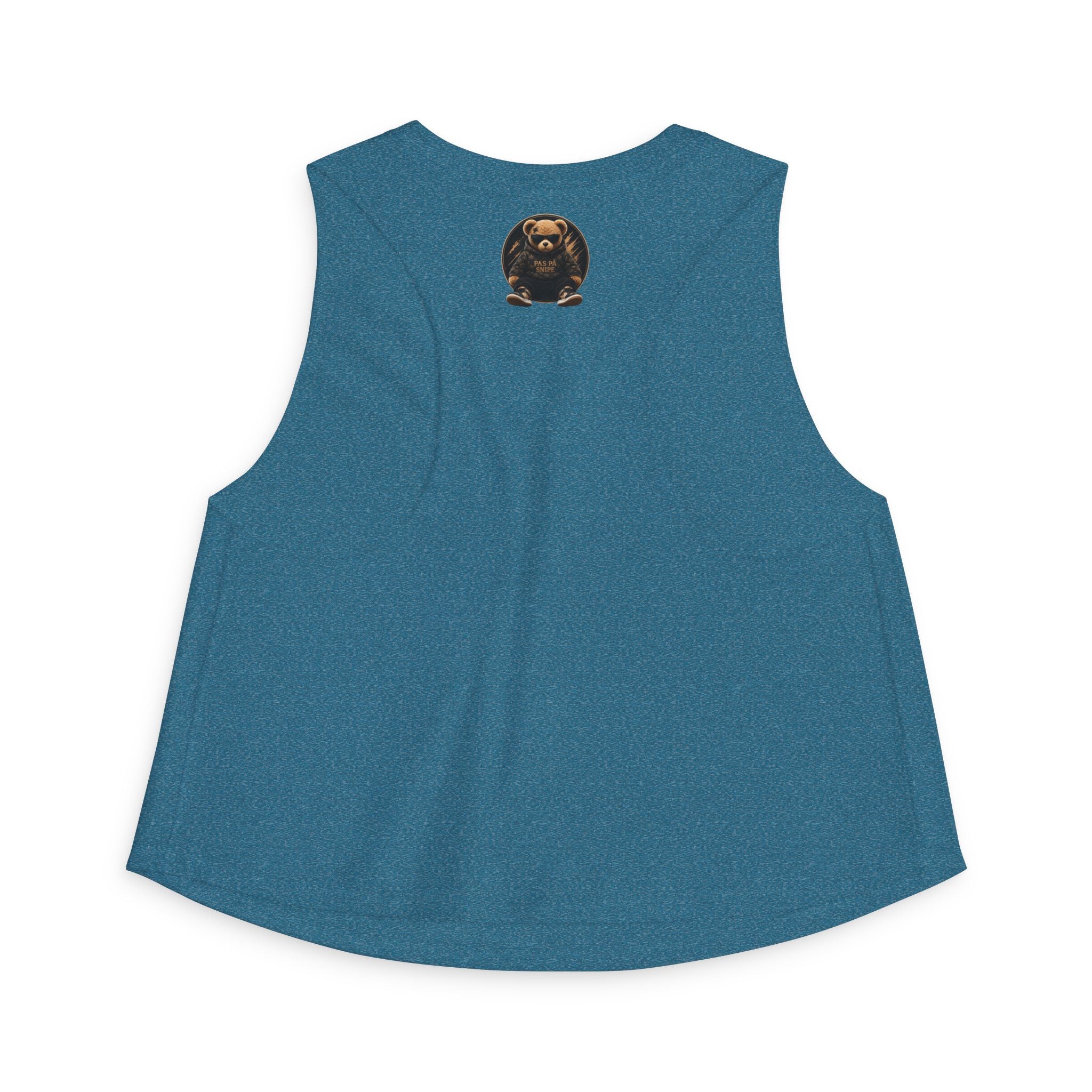 Cute Teddy Bear Graphic Crop Top — "Pas På Snipé" Women's Tank