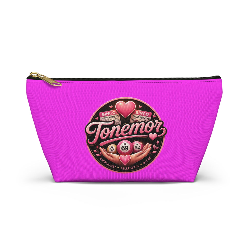 Pink Tonemor Bingo Accessory Pouch — T-Bottom Cosmetic Bag