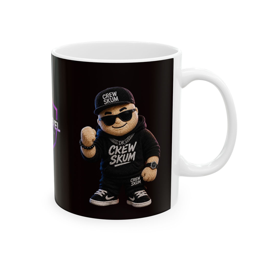 Next Level Creator Agency Logo Ceramic Mug — Black Branded Coffee Cup (11oz, 15oz)