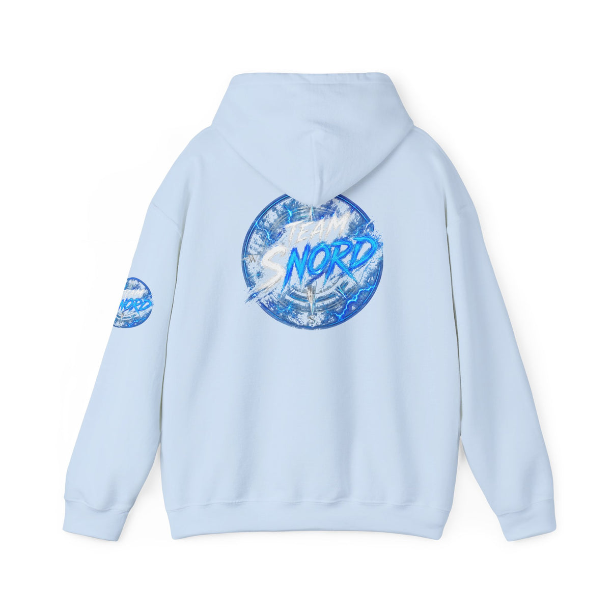 Nord Globe Hoodie — Blue Vintage Graphic Hooded Sweatshirt