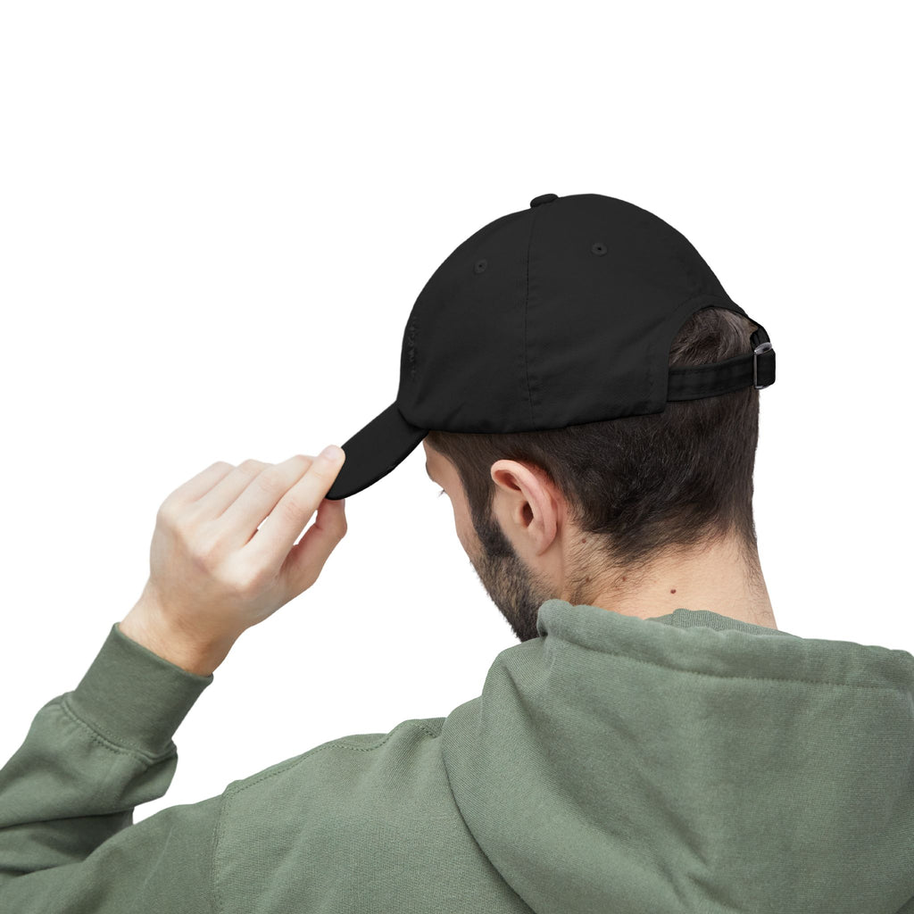 Distressed Black Cap — Miss V Crown & Card Emblem