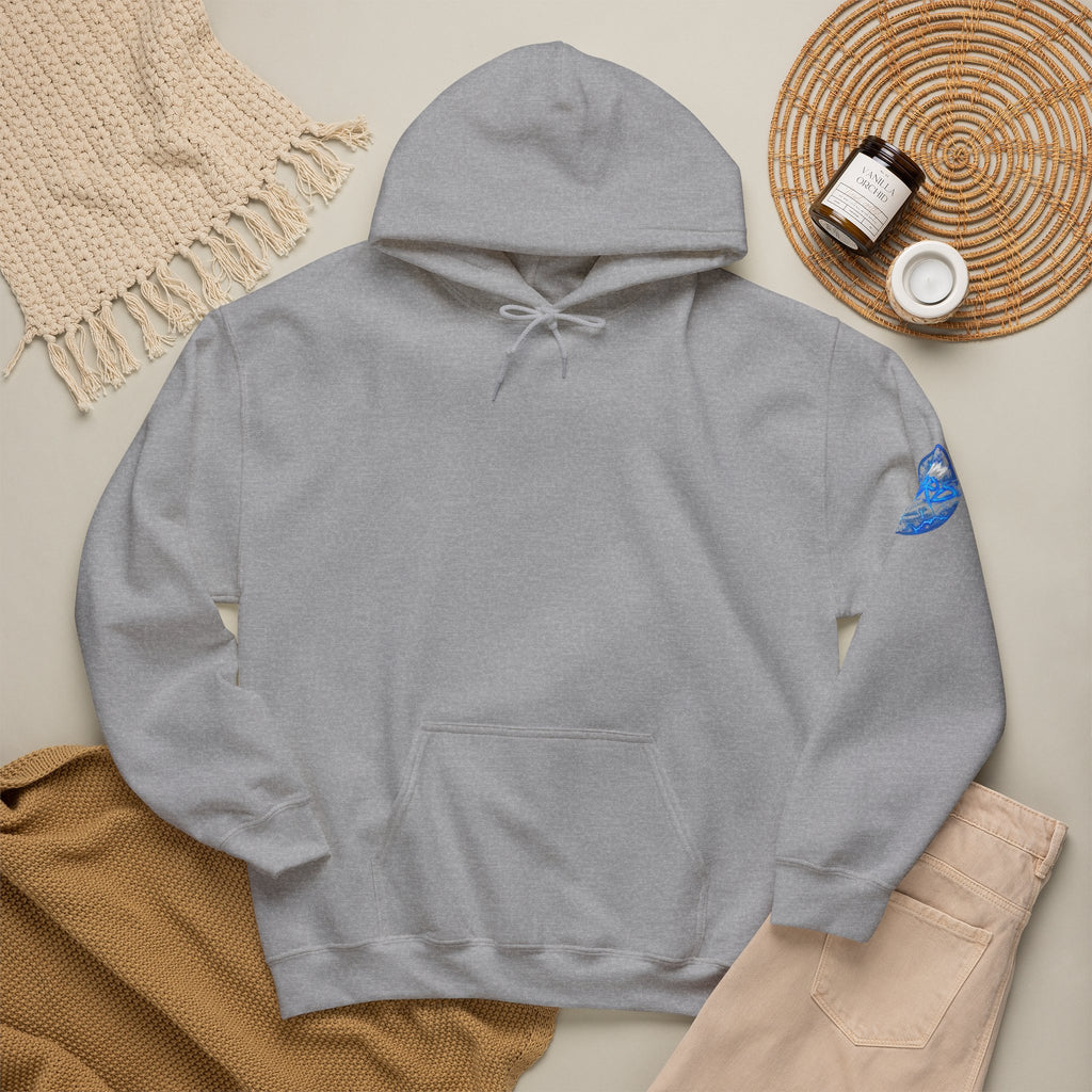 Nord Globe Hoodie — Blue Vintage Graphic Hooded Sweatshirt