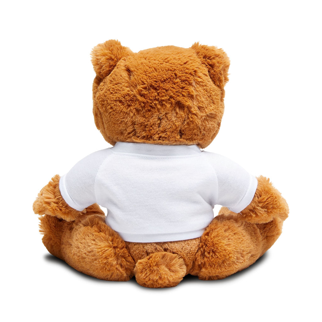 Plush Teddy Bear with White T‑Shirt and Bow Tie — Cute Gift for Kids & Couples