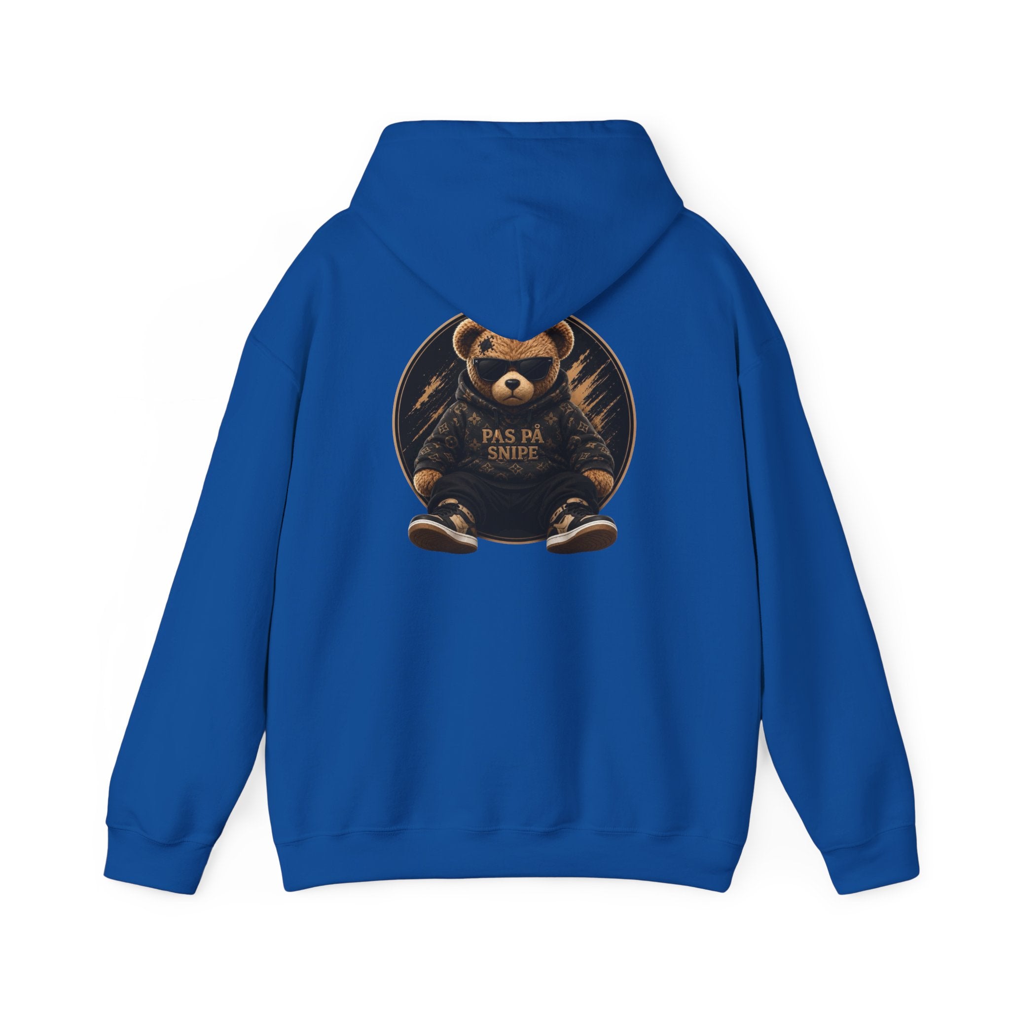 Bear Graphic Hoodie — 'Pas de Swipe' Cute Round Bear Pullover