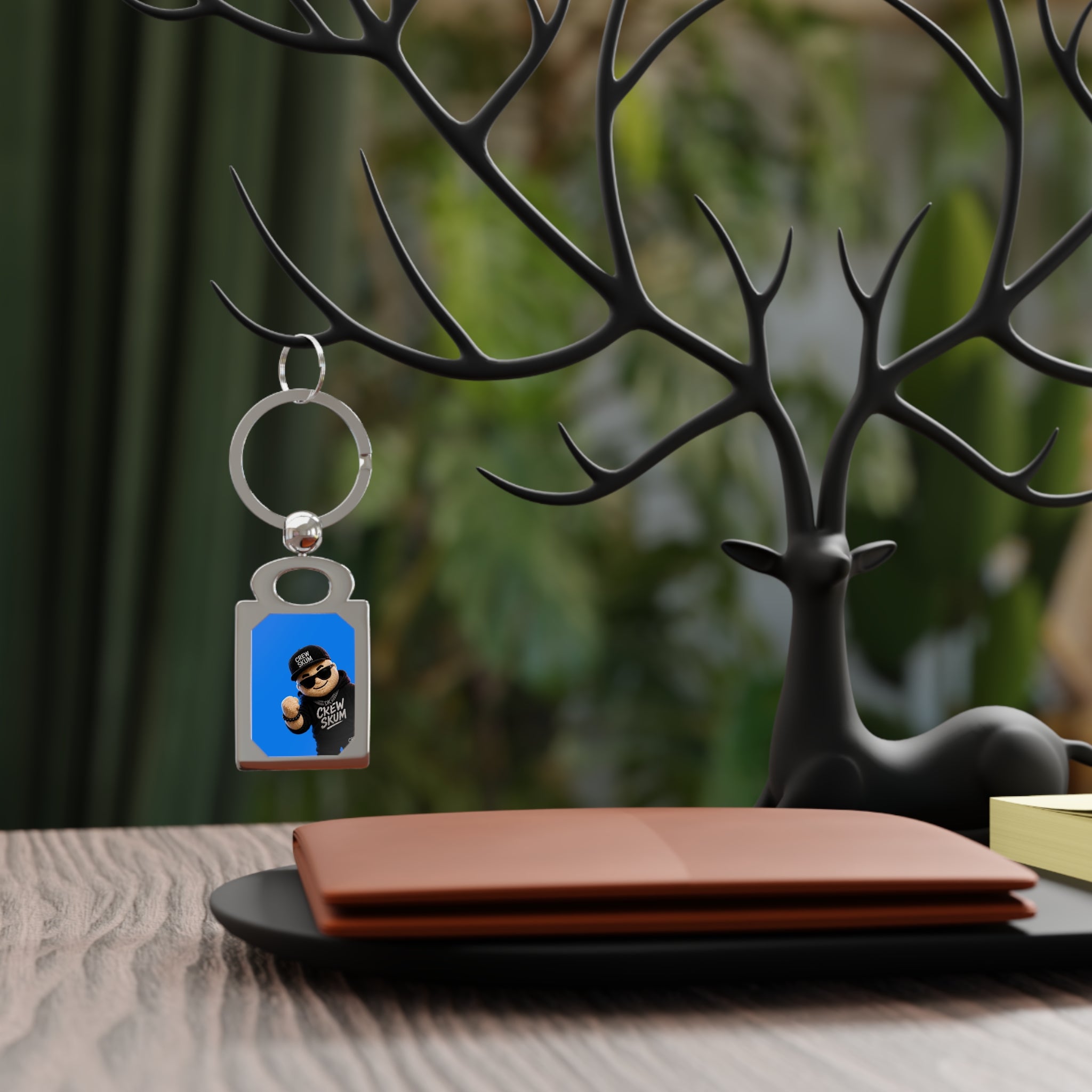 Rectangle Photo Keyring — Custom Photo Metal Keychain (Personalized Portrait Keepsake)