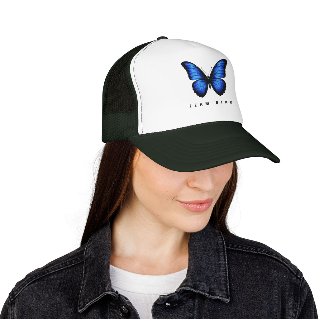 Blue Butterfly Trucker Hat — Vibrant Monarch-Inspired Foam Cap
