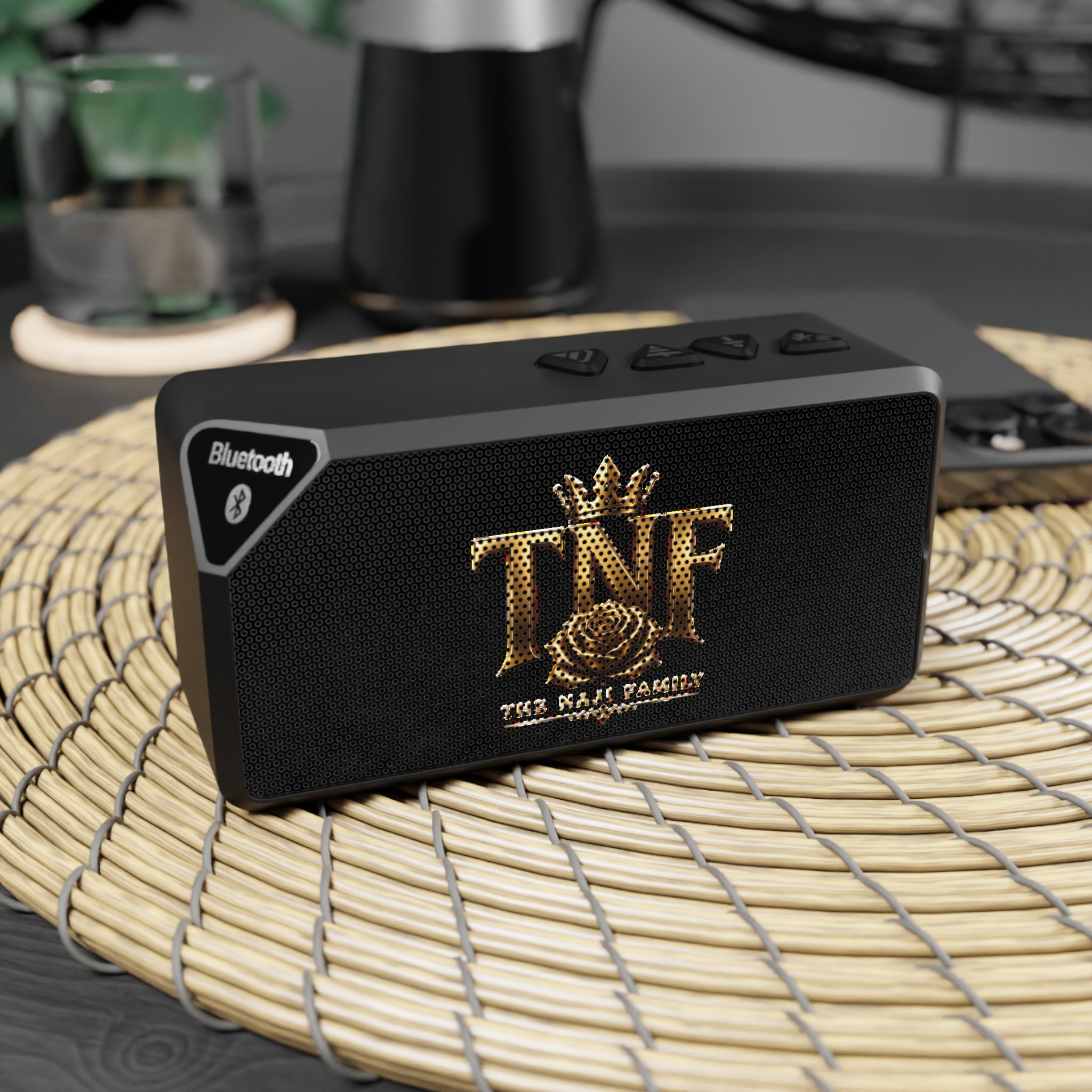 Bluetooth Speaker — Gold Crown TNF Logo Portable Wireless Speaker