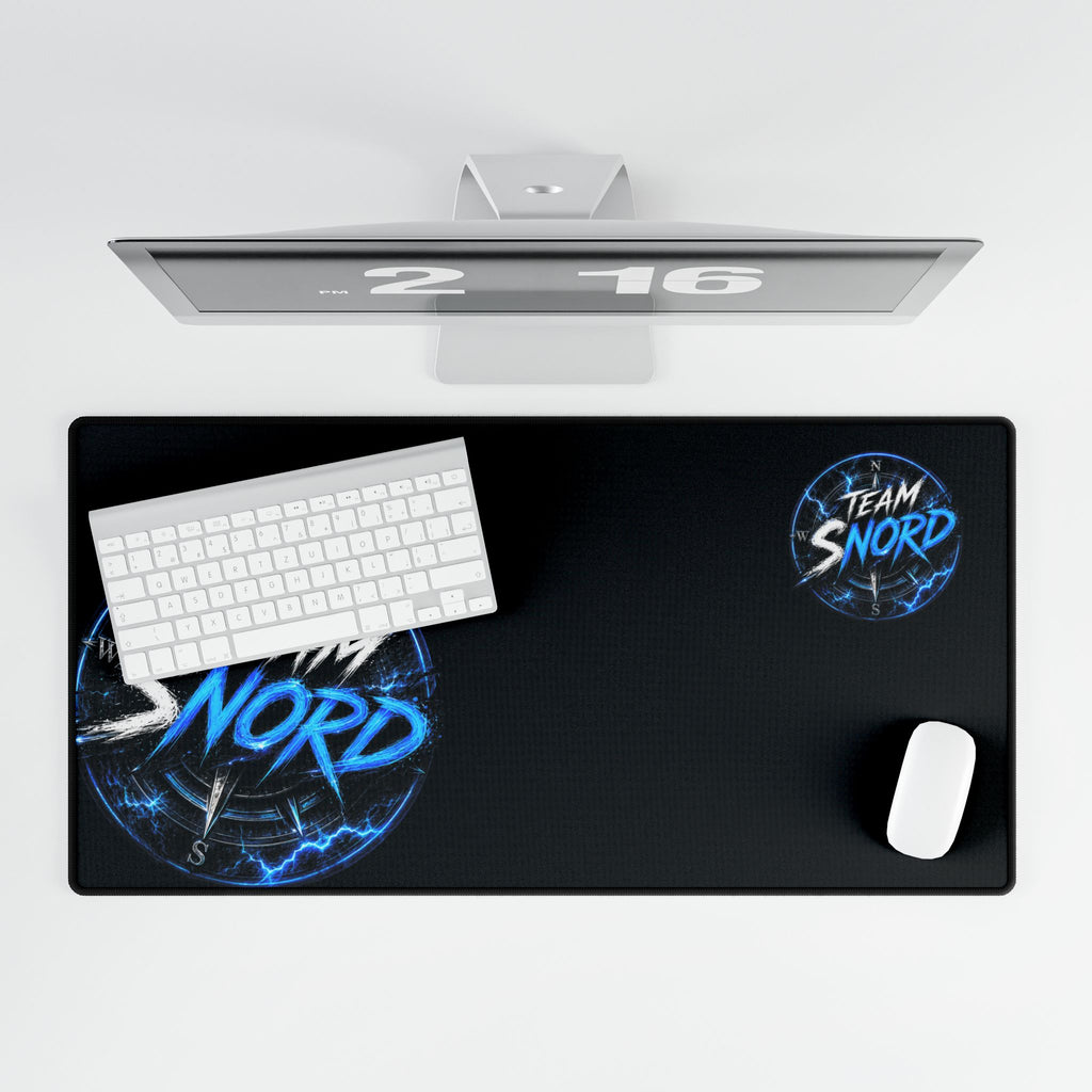 Team Snord Gaming Desk Mat — Large Mousepad with Blue Lightning Logo