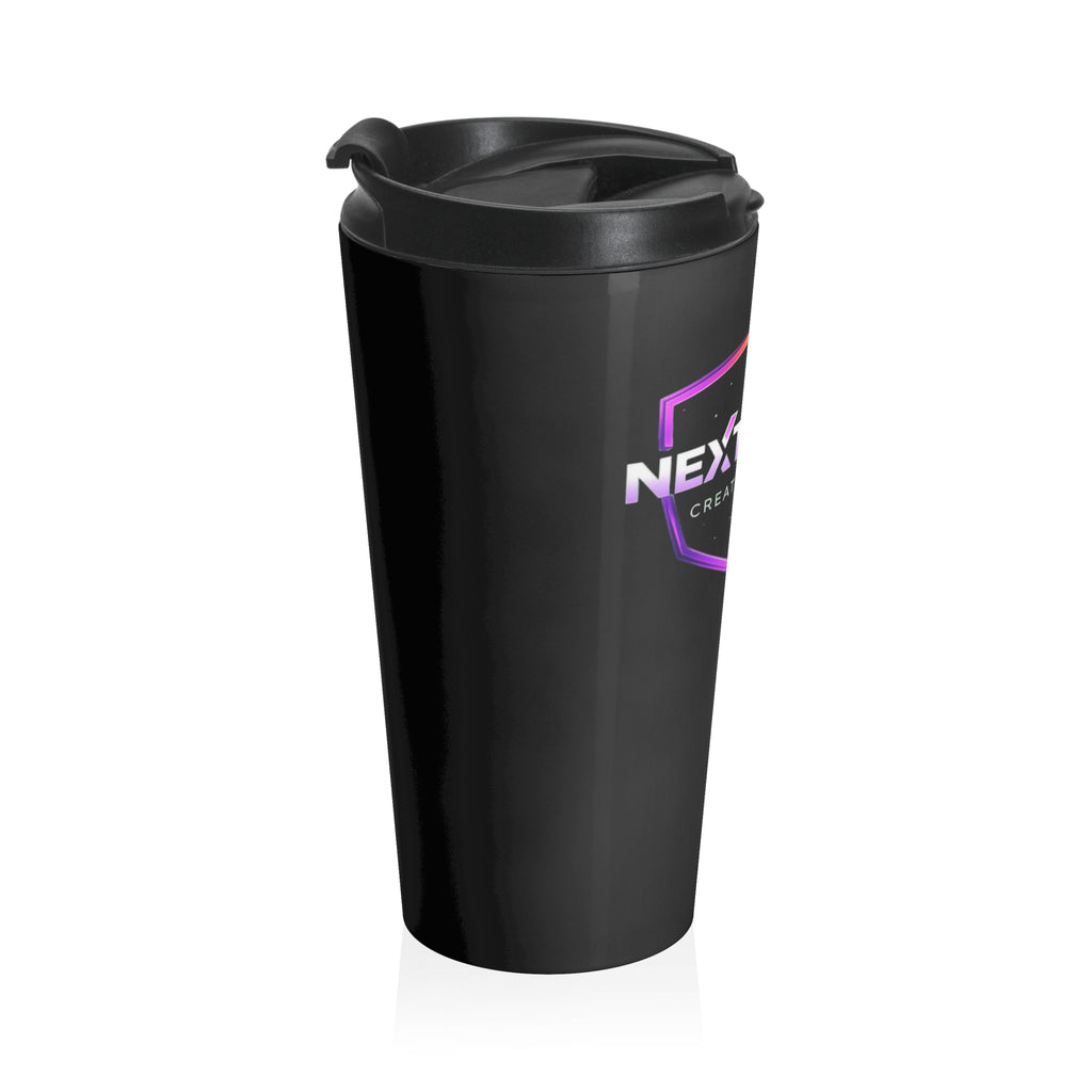 Next Level Creator Agency Stainless Steel Travel Mug – Insulated Black Tumbler NLC