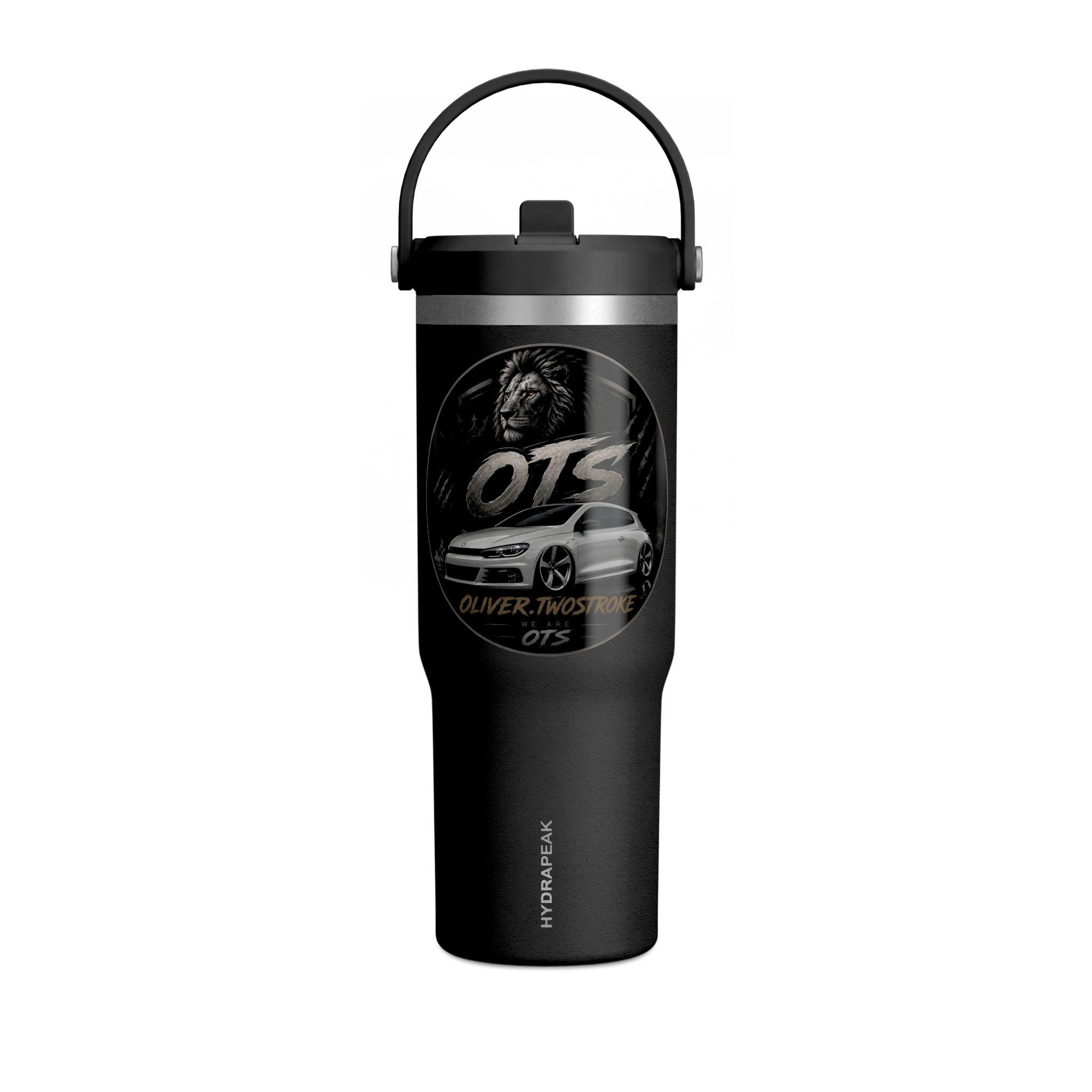 Nomad Tumbler 32oz – Black OTS Lion & Car Insulated Travel Tumbler