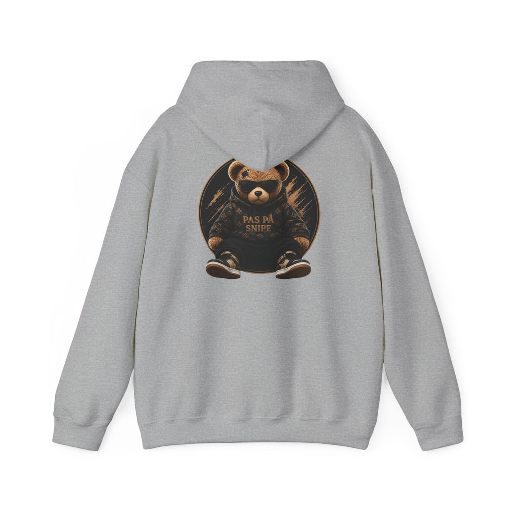 Bear Graphic Hoodie — 'Pas de Swipe' Cute Round Bear Pullover