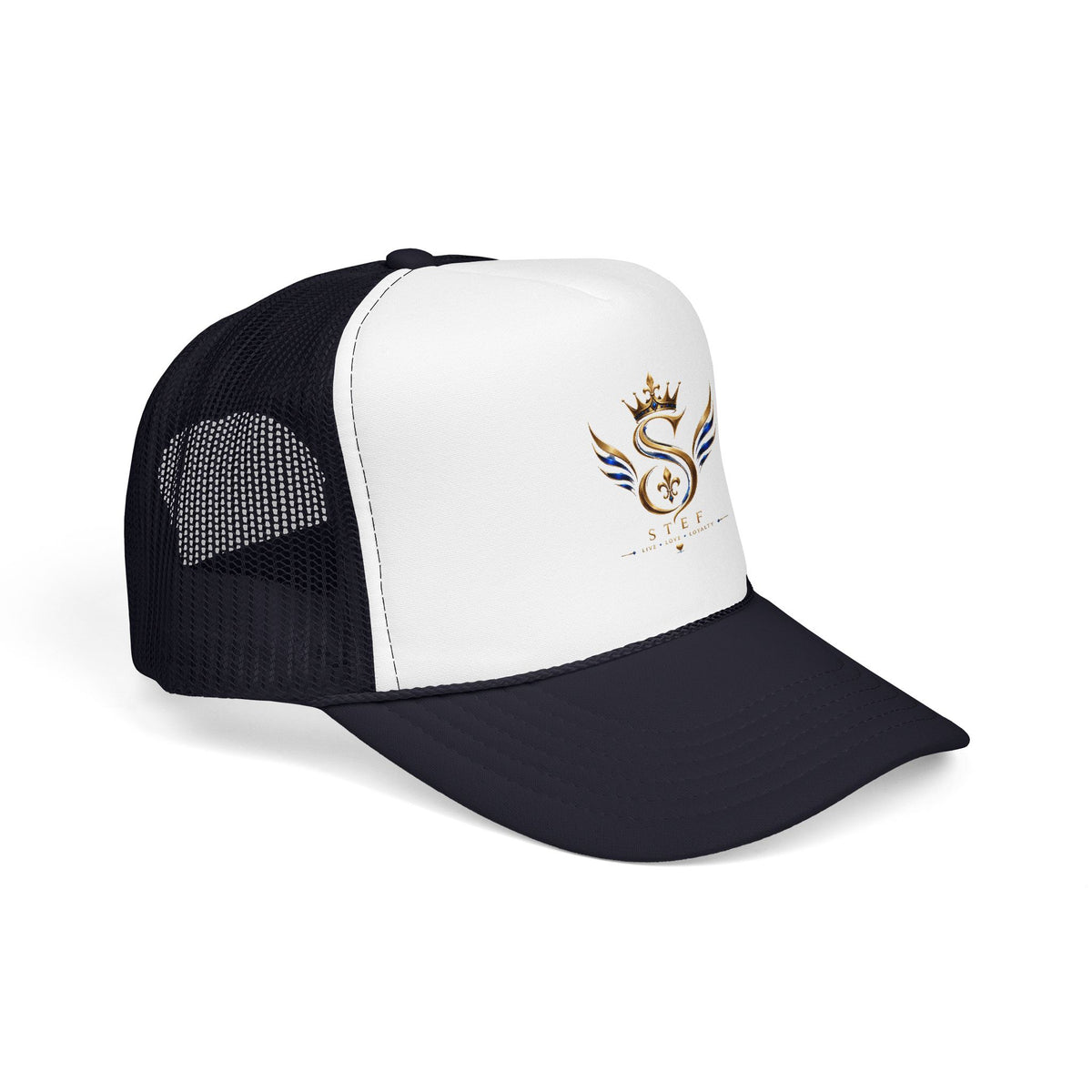 Embroidered Royal S Crest Trucker Hat – Gold Crown & Wings Foam Cap