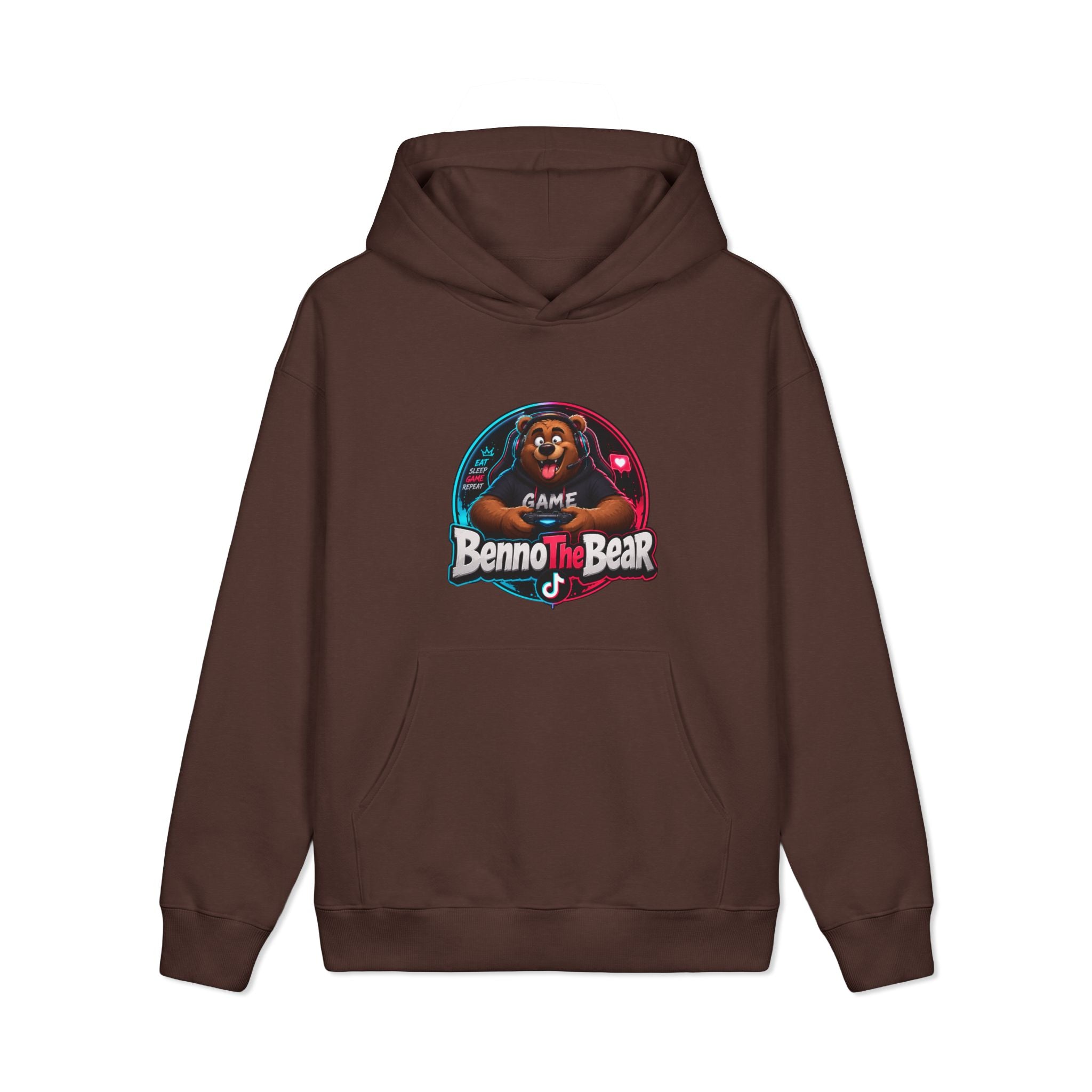 Benno the Bear Gaming Hoodie — Retro Arcade Gamer Pullover