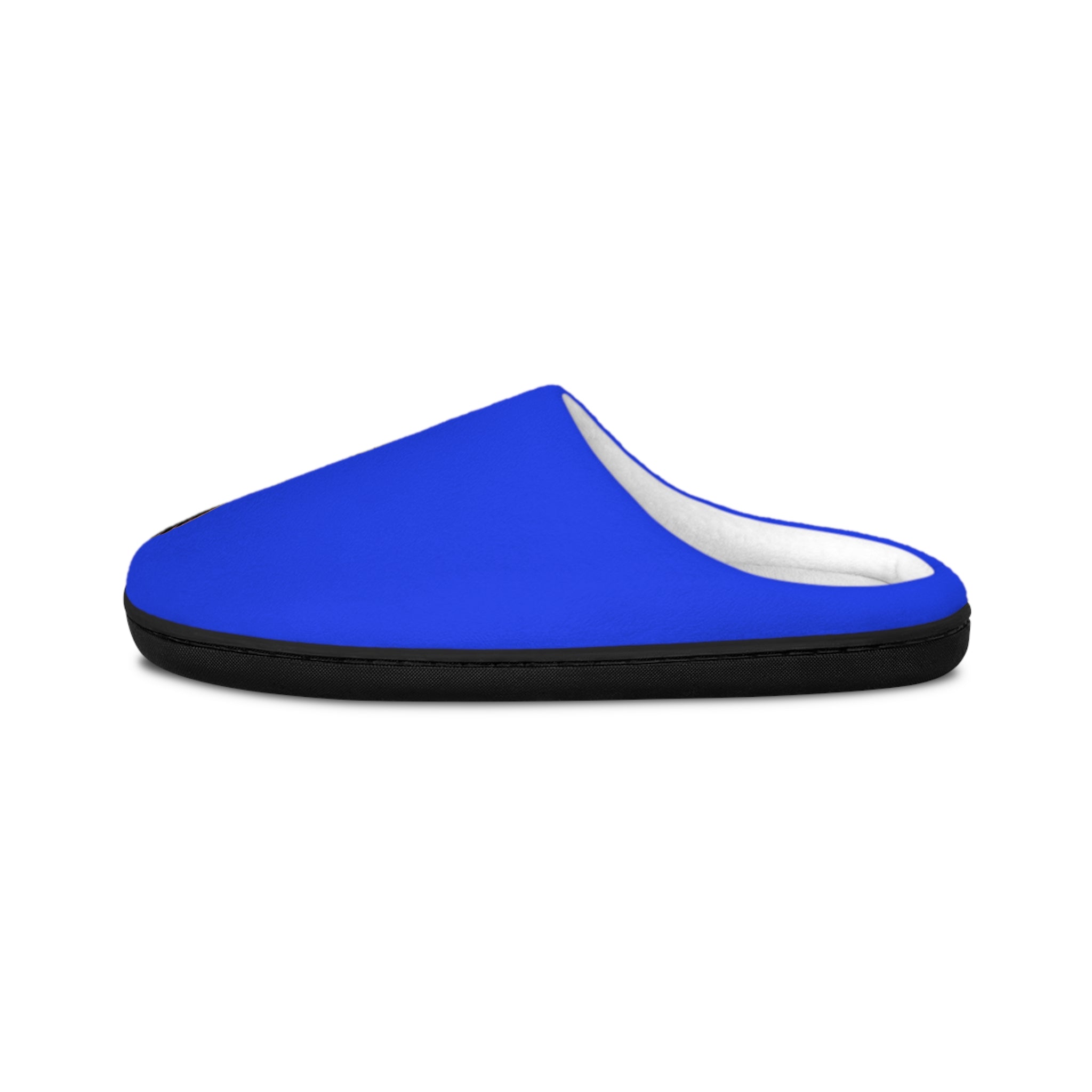 Blue Cozy Slippers with Cute Bear Graphic — Women's Indoor House Shoes