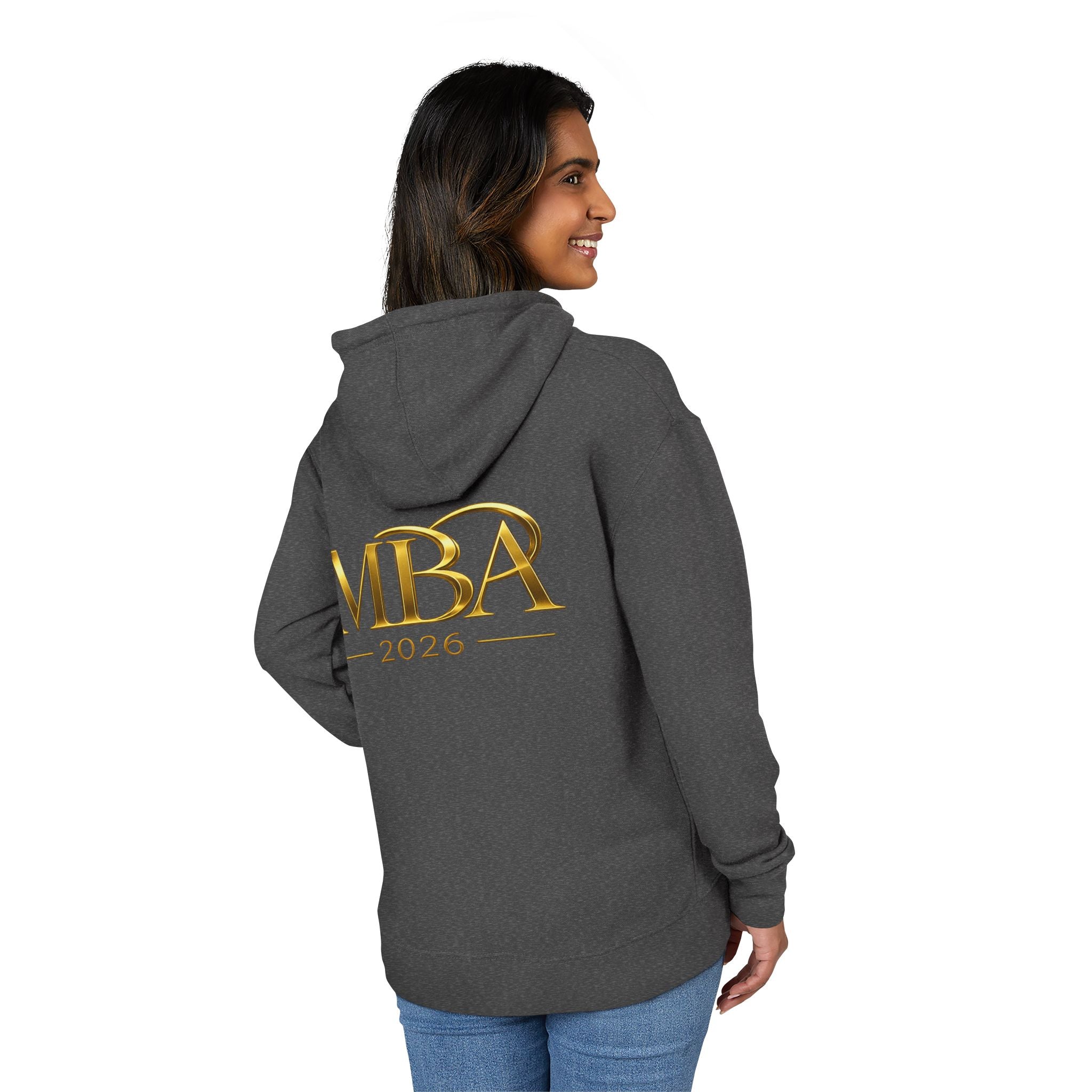 MBA 2026 Hoodie — Gold Crest Graduation Pullover
