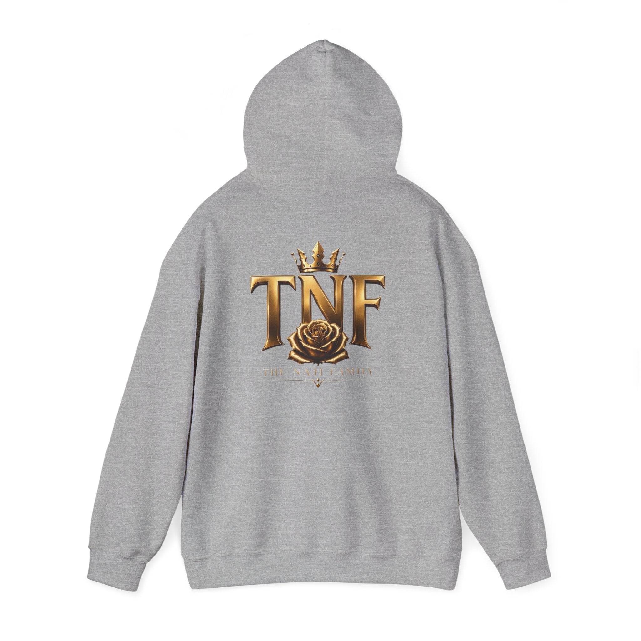 TNF Gold Rose Hoodie — Elegant Crown Logo Pullover