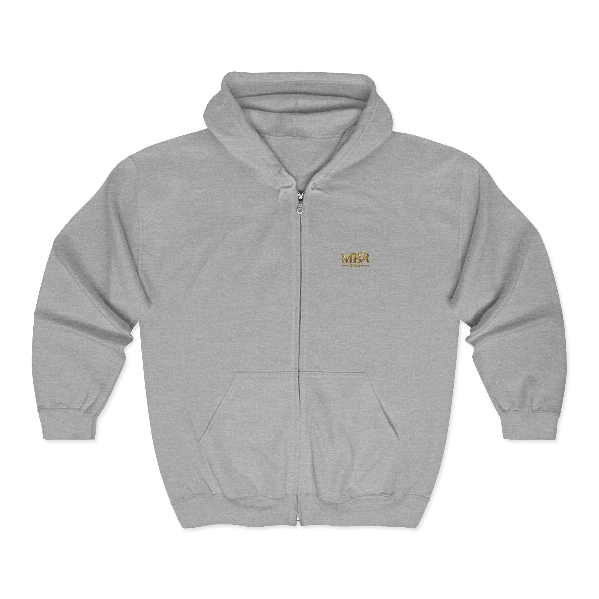 MBA 2026 Gold Logo Zip Hoodie