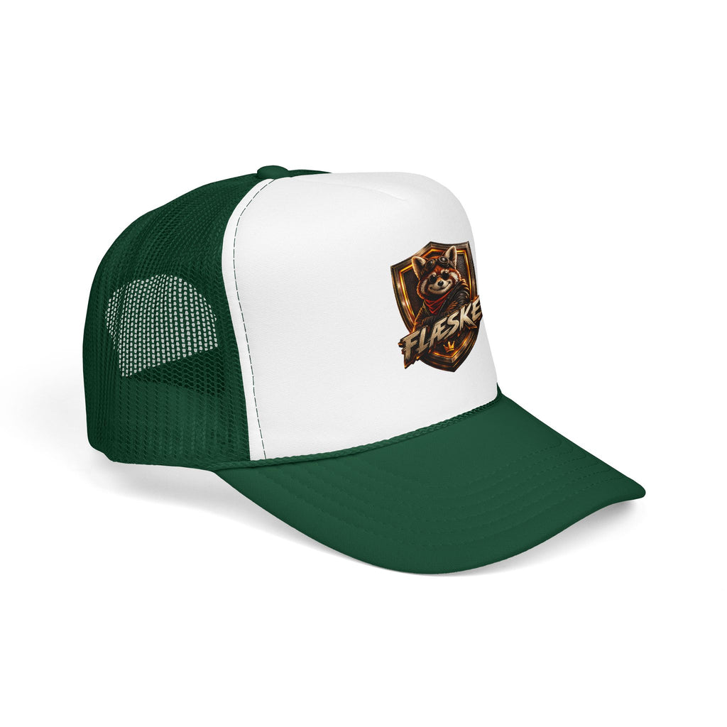 Ember Raccoon Shield Trucker Hat