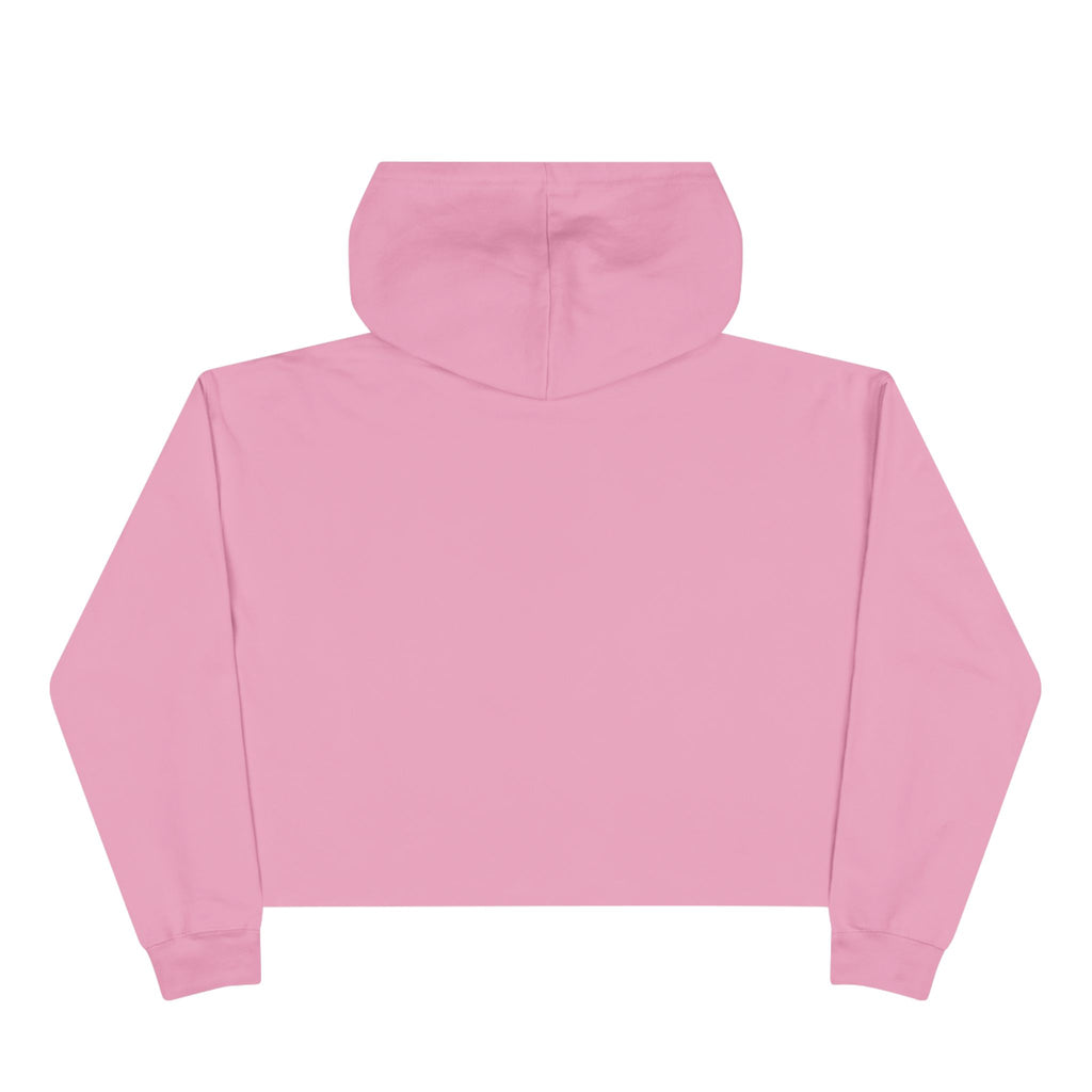 Tonemor Heart Badge Crop Hoodie — Retro Valentine Graphic Crop Hoodie