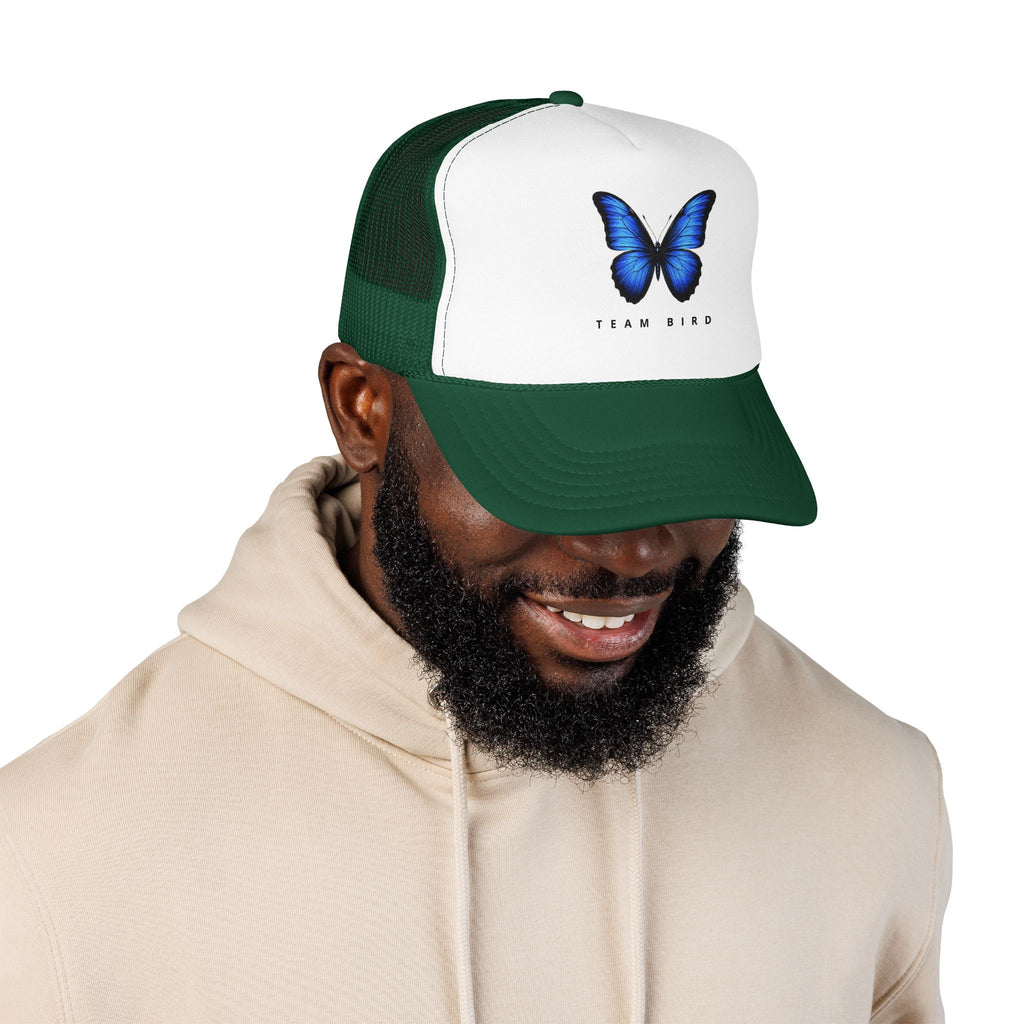 Blue Butterfly Trucker Hat — Vibrant Monarch-Inspired Foam Cap