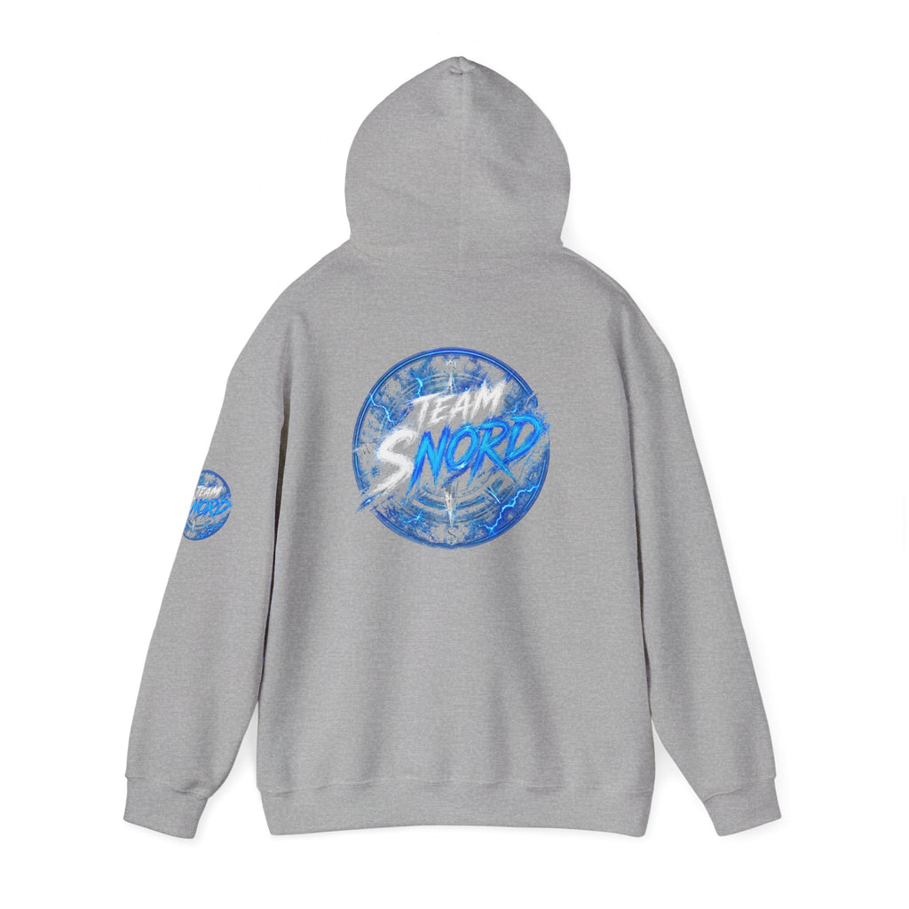 Nord Globe Hoodie — Blue Vintage Graphic Hooded Sweatshirt