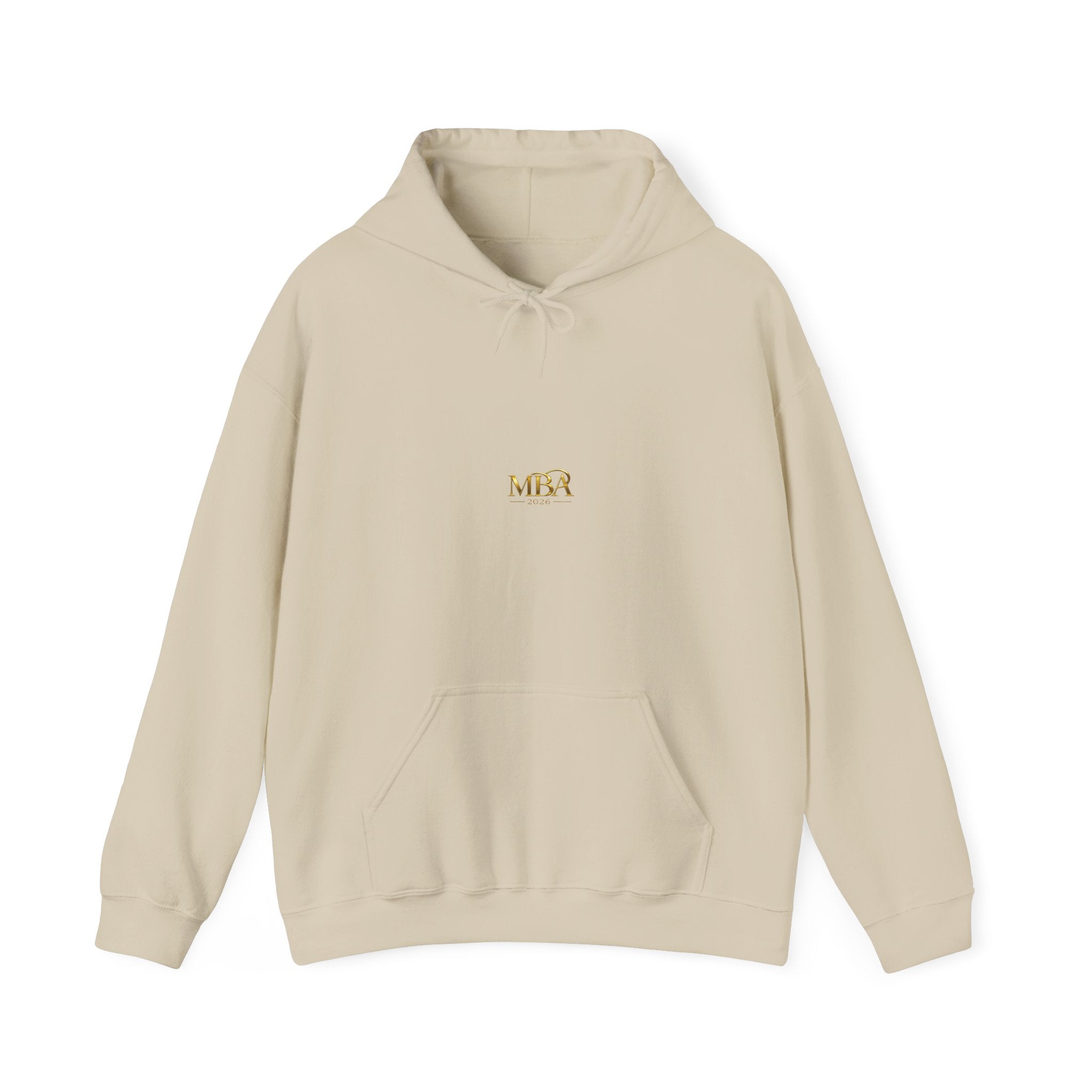 MBA 2026 Gold Logo Hoodie — Graduation/Alumni Commemorative Sweatshirt