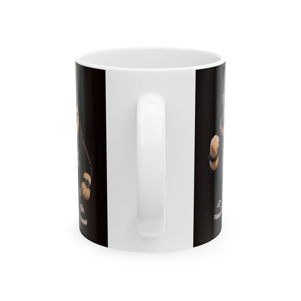 Next Level Creator Agency Logo Ceramic Mug — Black Branded Coffee Cup (11oz, 15oz)
