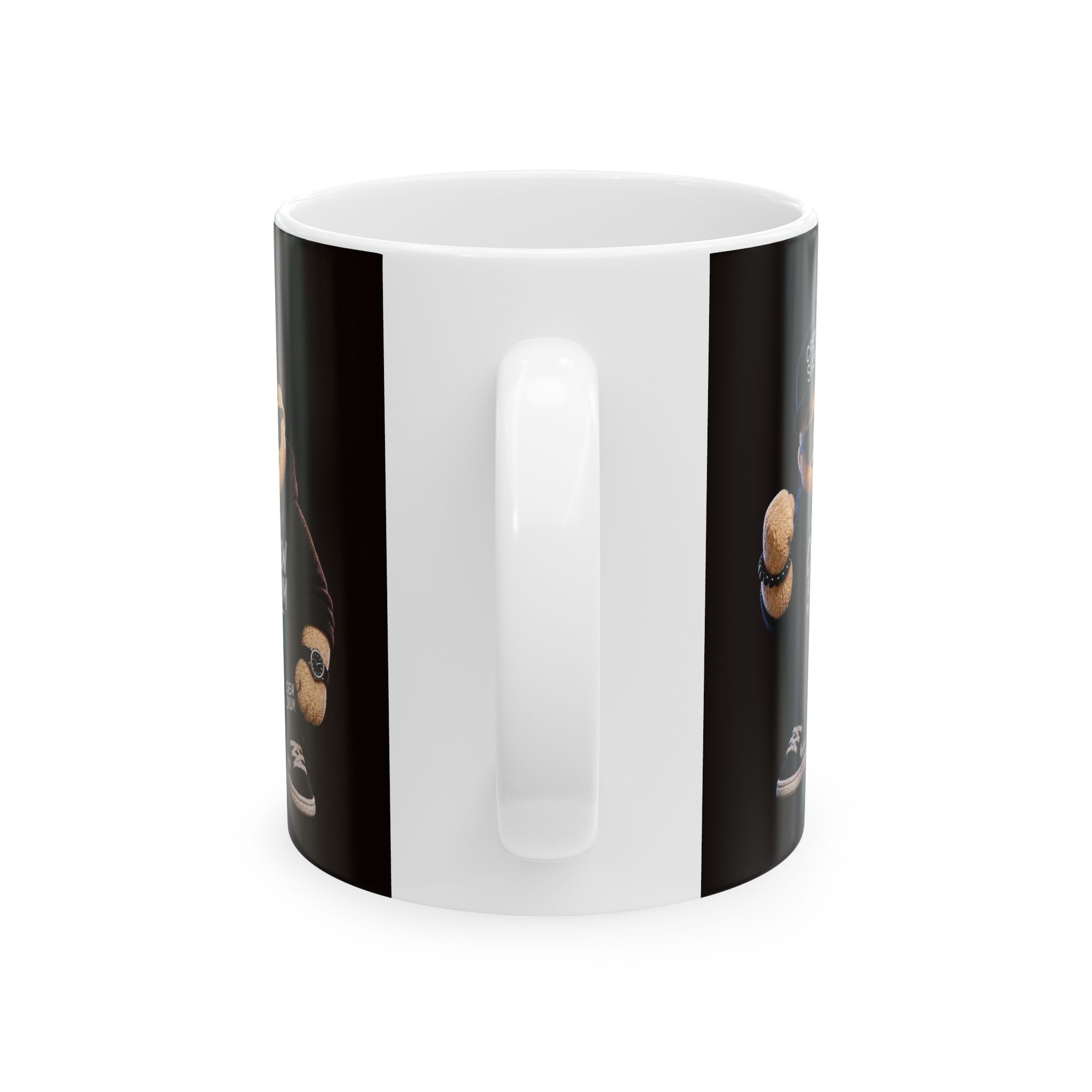 Next Level Creator Agency Logo Ceramic Mug — Black Branded Coffee Cup (11oz, 15oz)