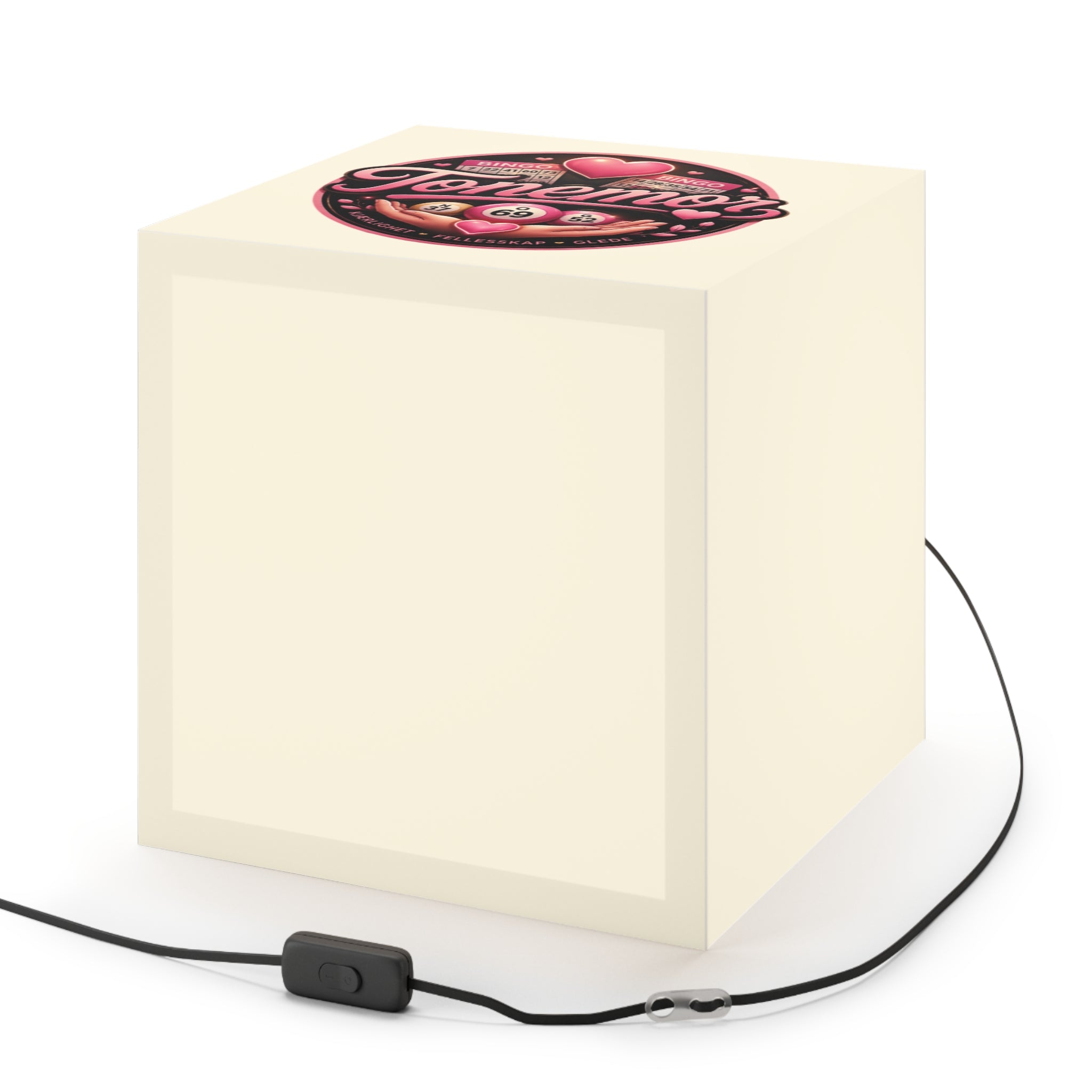 Light Cube Lamp — Tonemor Pink Bingo Heart Accent Lamp