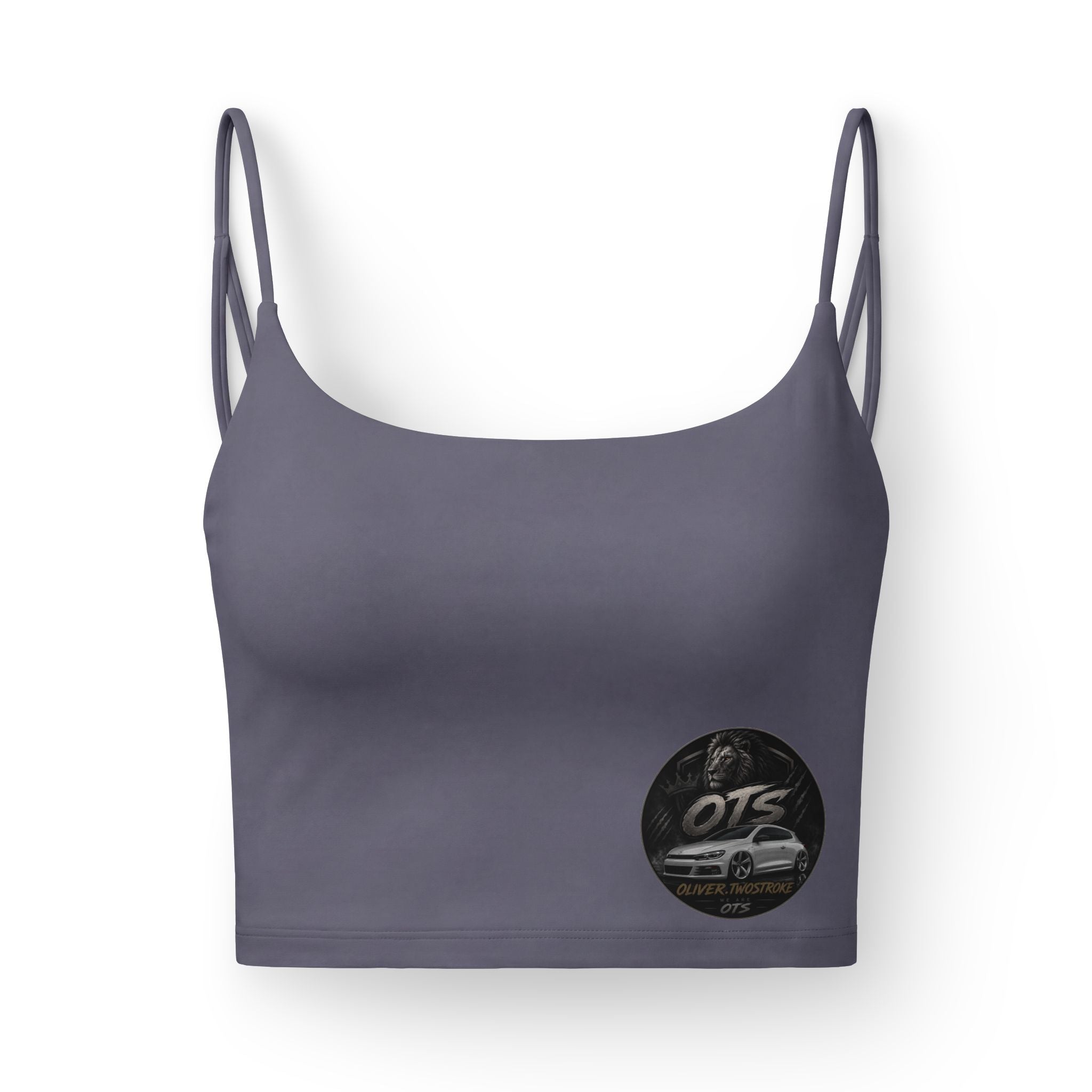 Luxe Women's Crop Bra — Minimal Black Bralette with OTS Badge