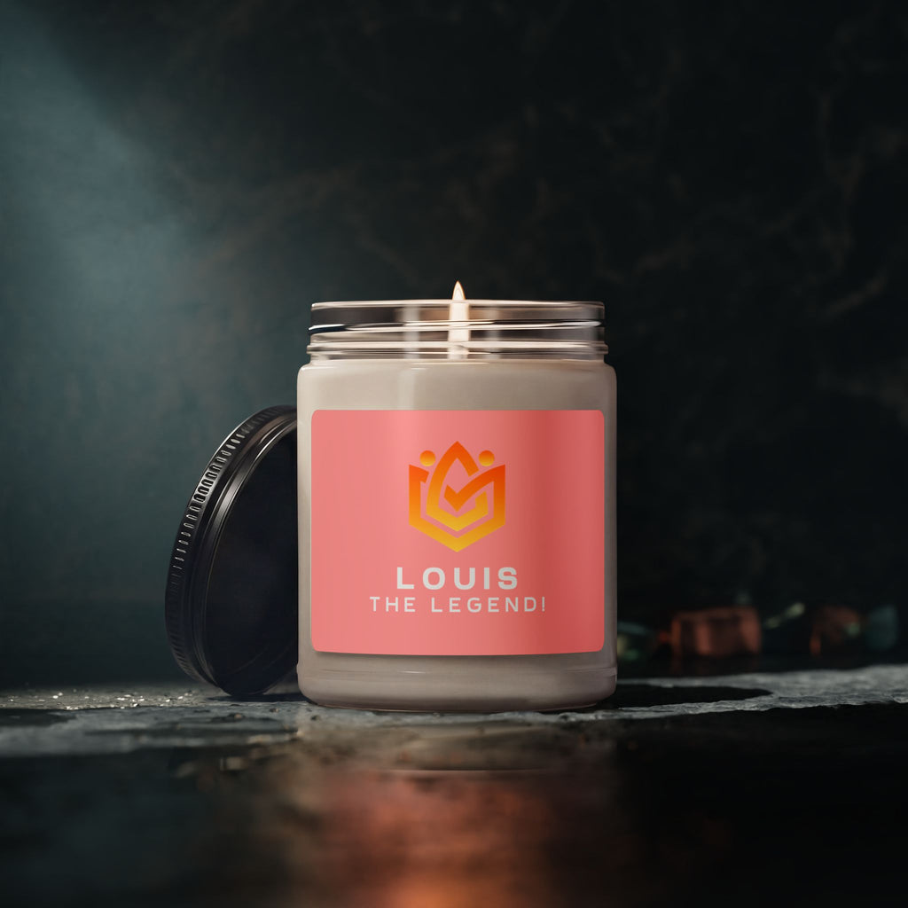 Personalized Scented Soy Candle - "Louis The Legend" | 9oz Gift Candle