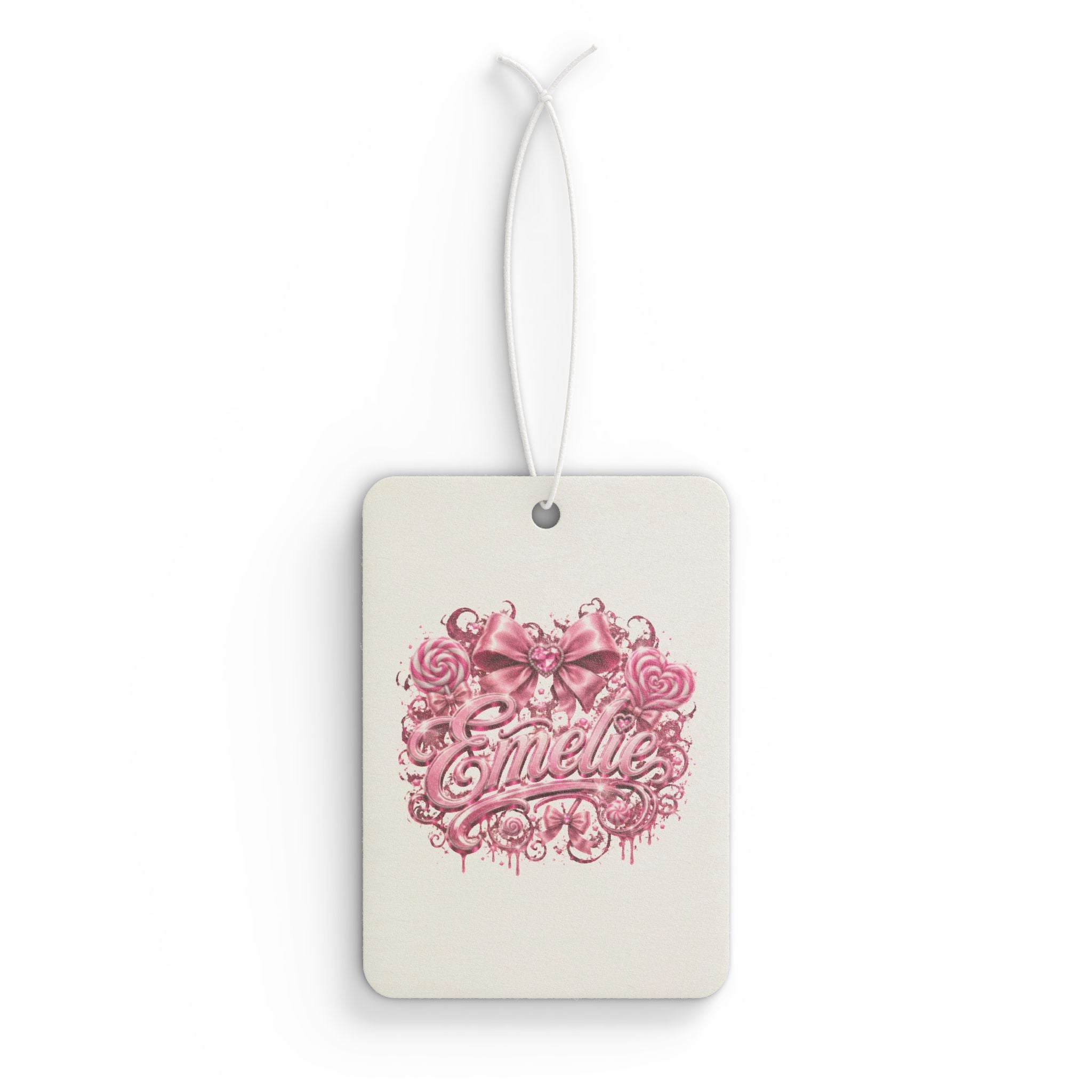 Pink Floral 'Sweets' Car Air Freshener — Sweet Candy Scented Ornament