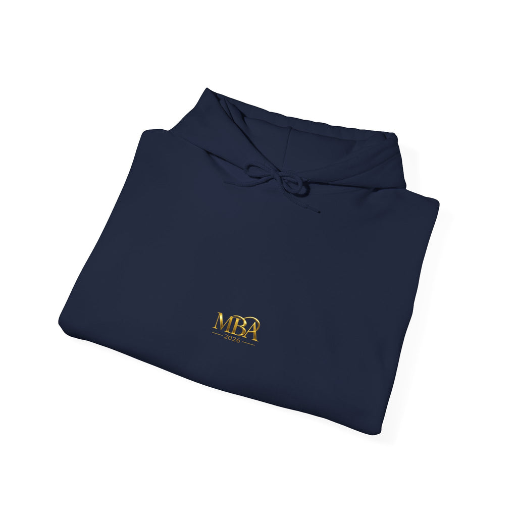 MBA 2026 Gold Logo Hoodie — Graduation/Alumni Commemorative Sweatshirt