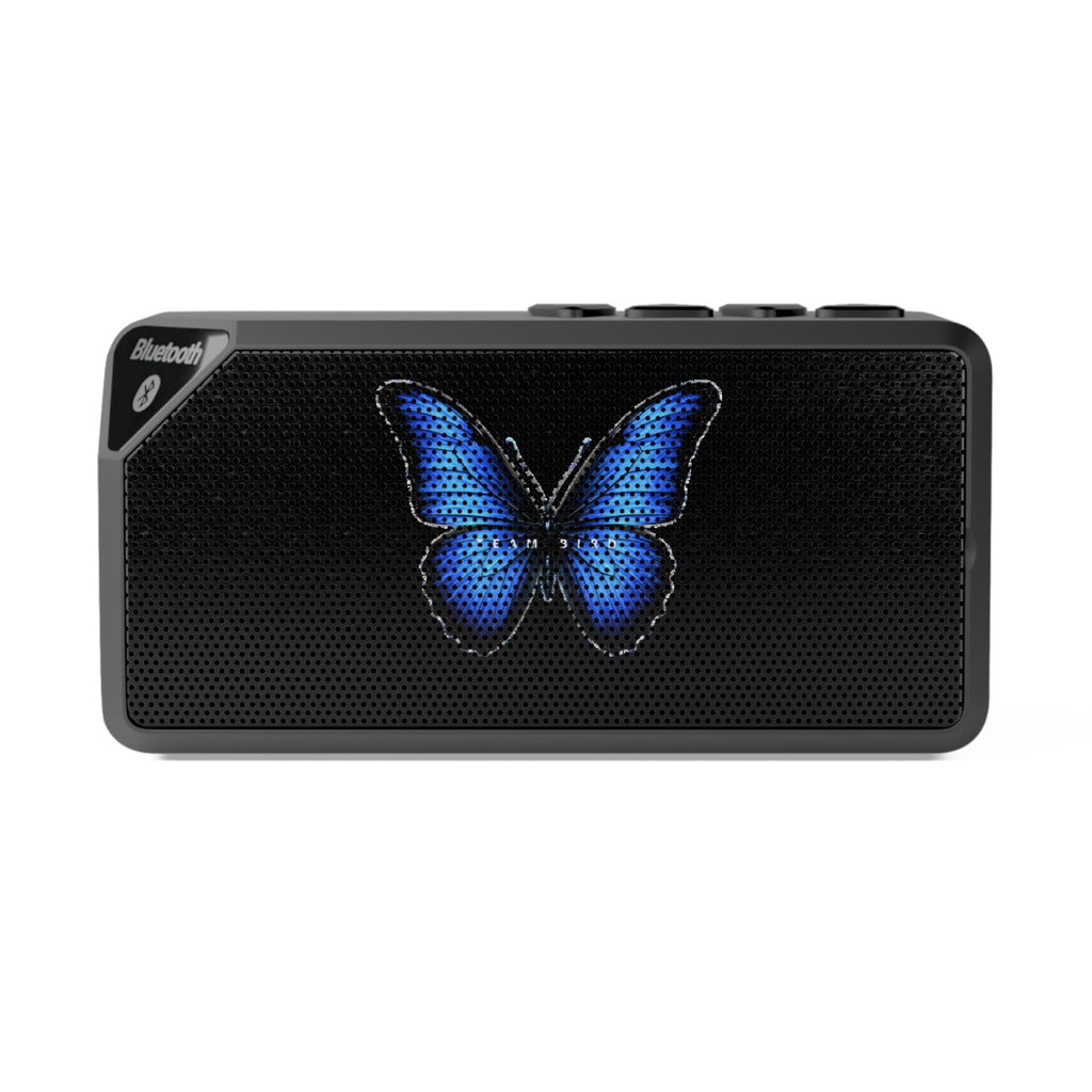 Blue Butterfly Bluetooth Speaker — Portable Wireless Speaker with LED Design