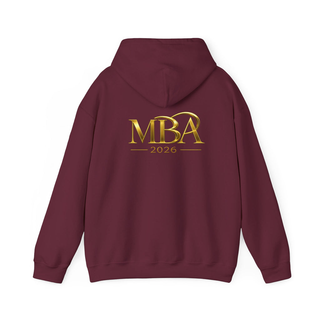 MBA 2026 Gold Logo Hoodie — Graduation/Alumni Commemorative Sweatshirt