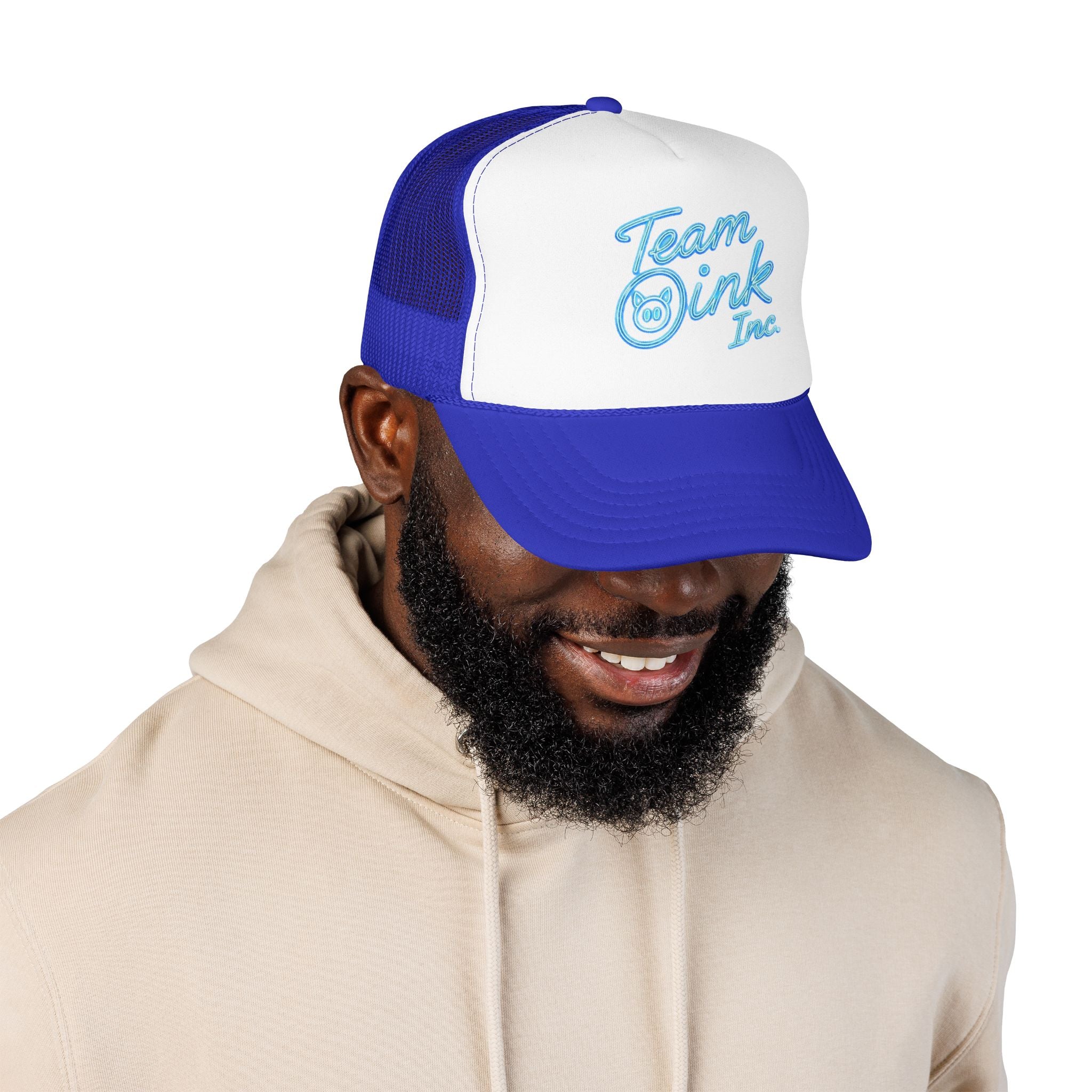 Team Oink Inc. Trucker Hat — Retro Embroidered Foam Cap