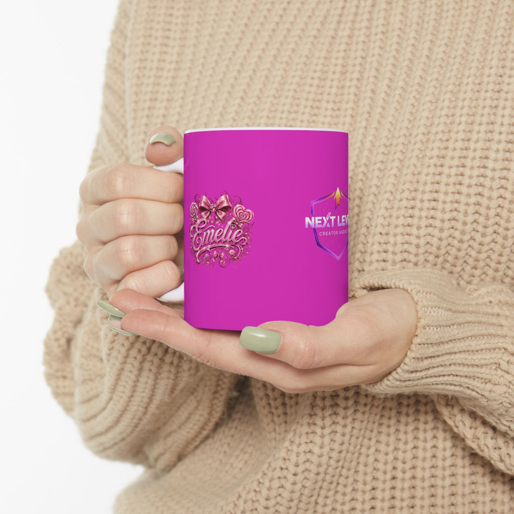 Ceramic Mug — Next Level Creator Agency Logo Coffee Cup (11oz & 15oz)