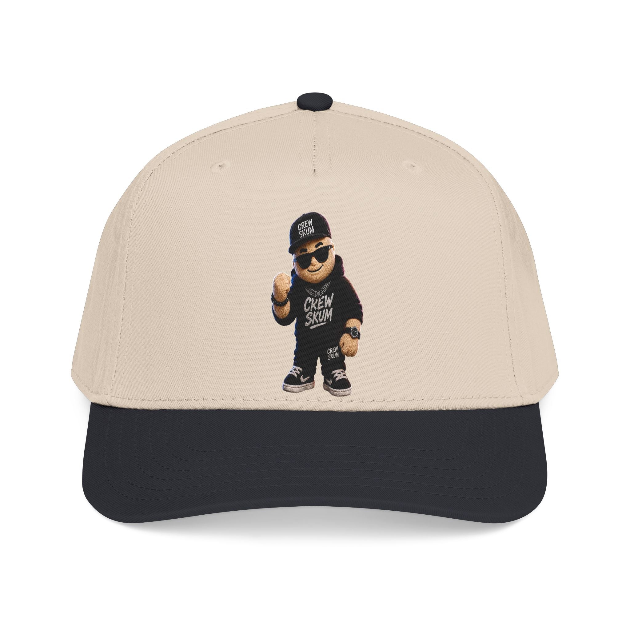 Emo Bear Streetwear Baseball Cap — 'Crew Strong' Embroidered Dad Hat