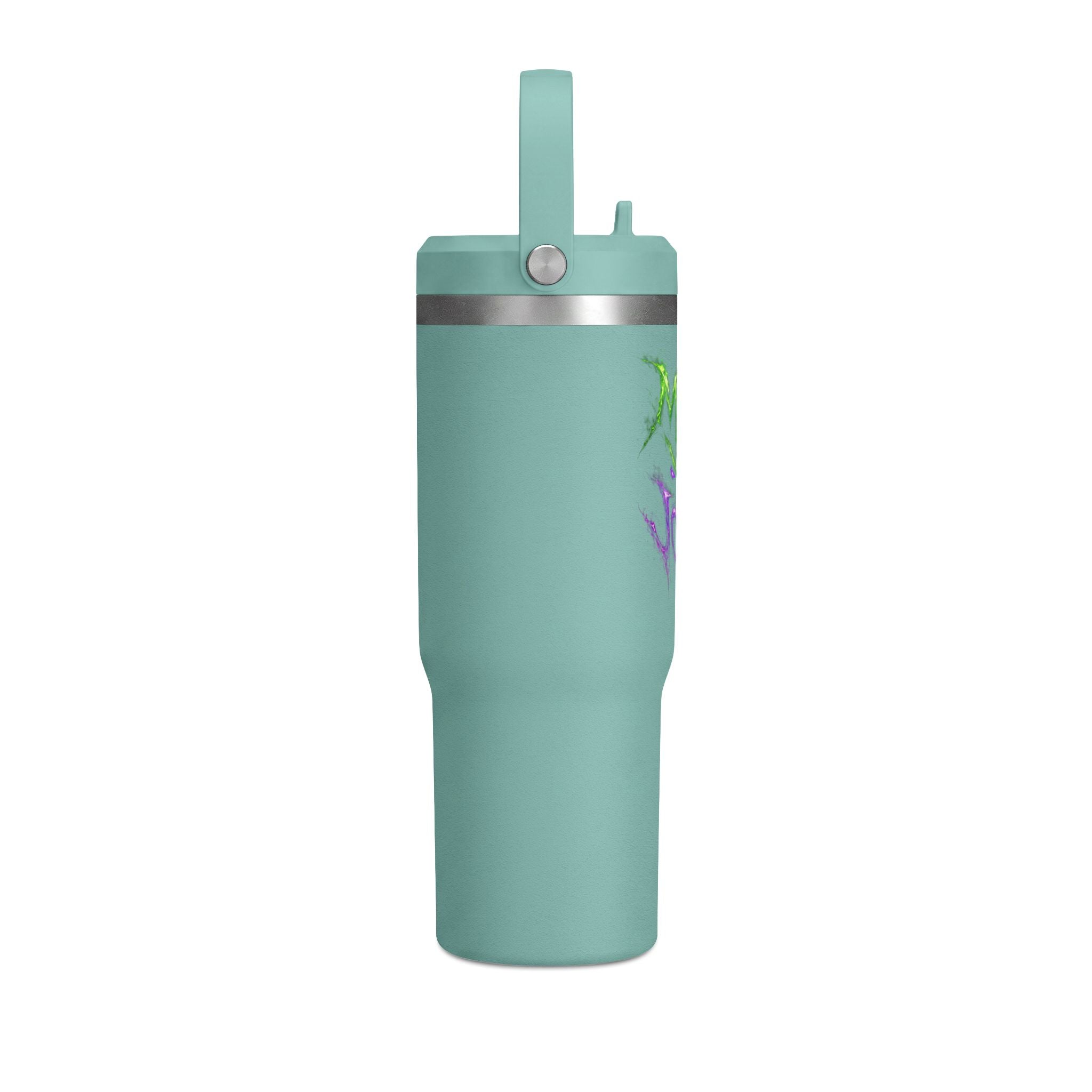 Tumbler — "Mike the Joker" Neon Graffiti 32oz Insulated Travel Mug