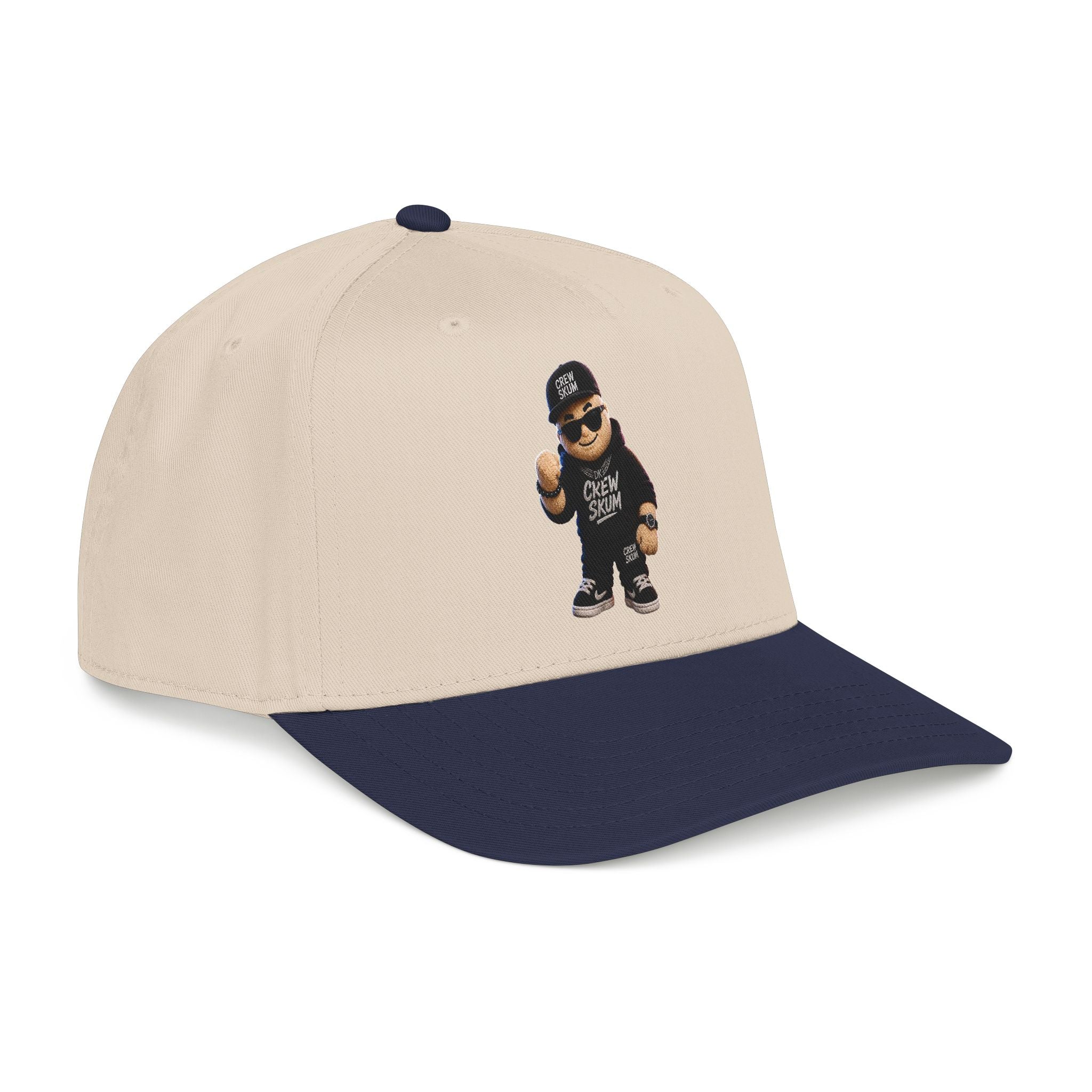 Emo Bear Streetwear Baseball Cap — 'Crew Strong' Embroidered Dad Hat
