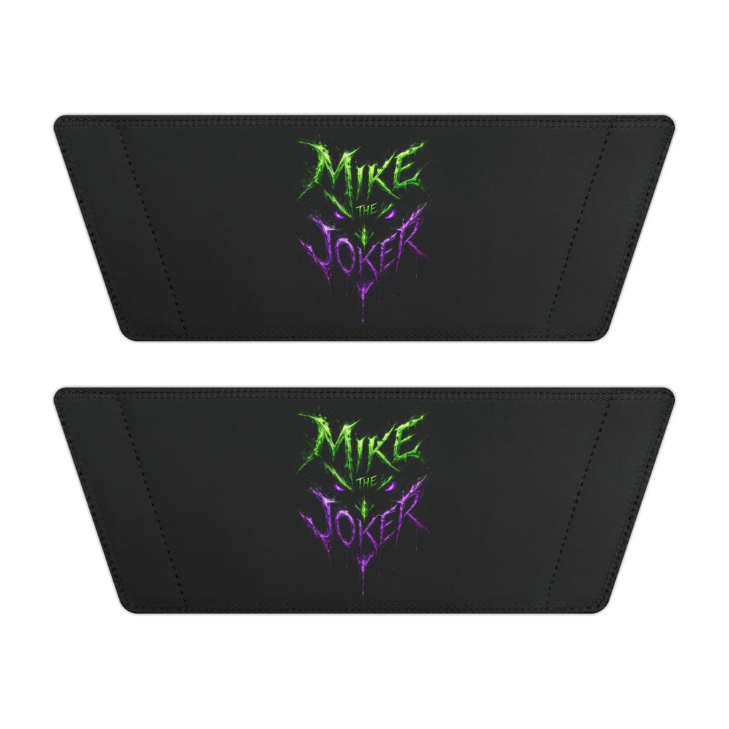 Men's Personalized Name Slides — Black Strap Sandals with Neon Green "Mike" Design