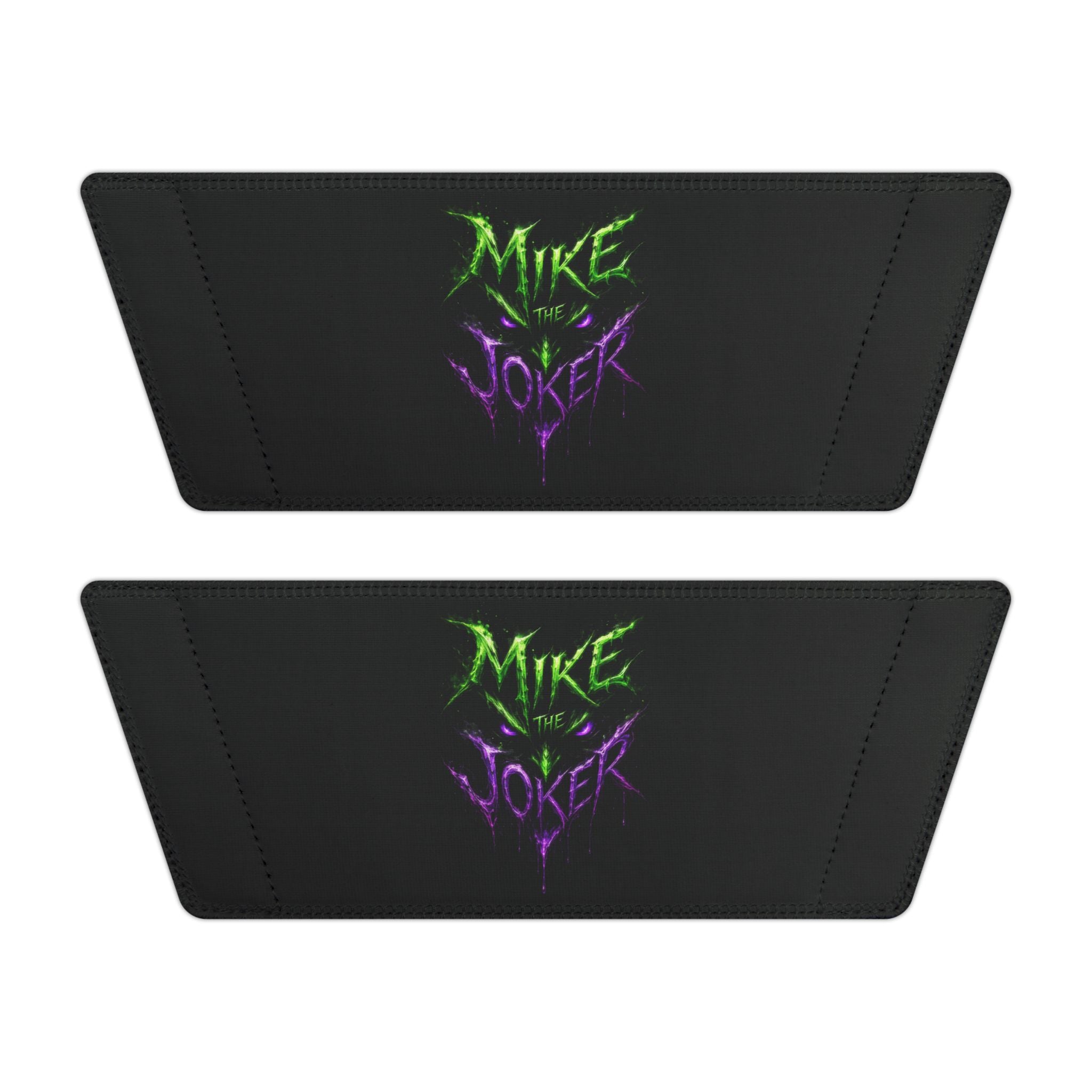 Men's Personalized Name Slides — Black Strap Sandals with Neon Green "Mike" Design