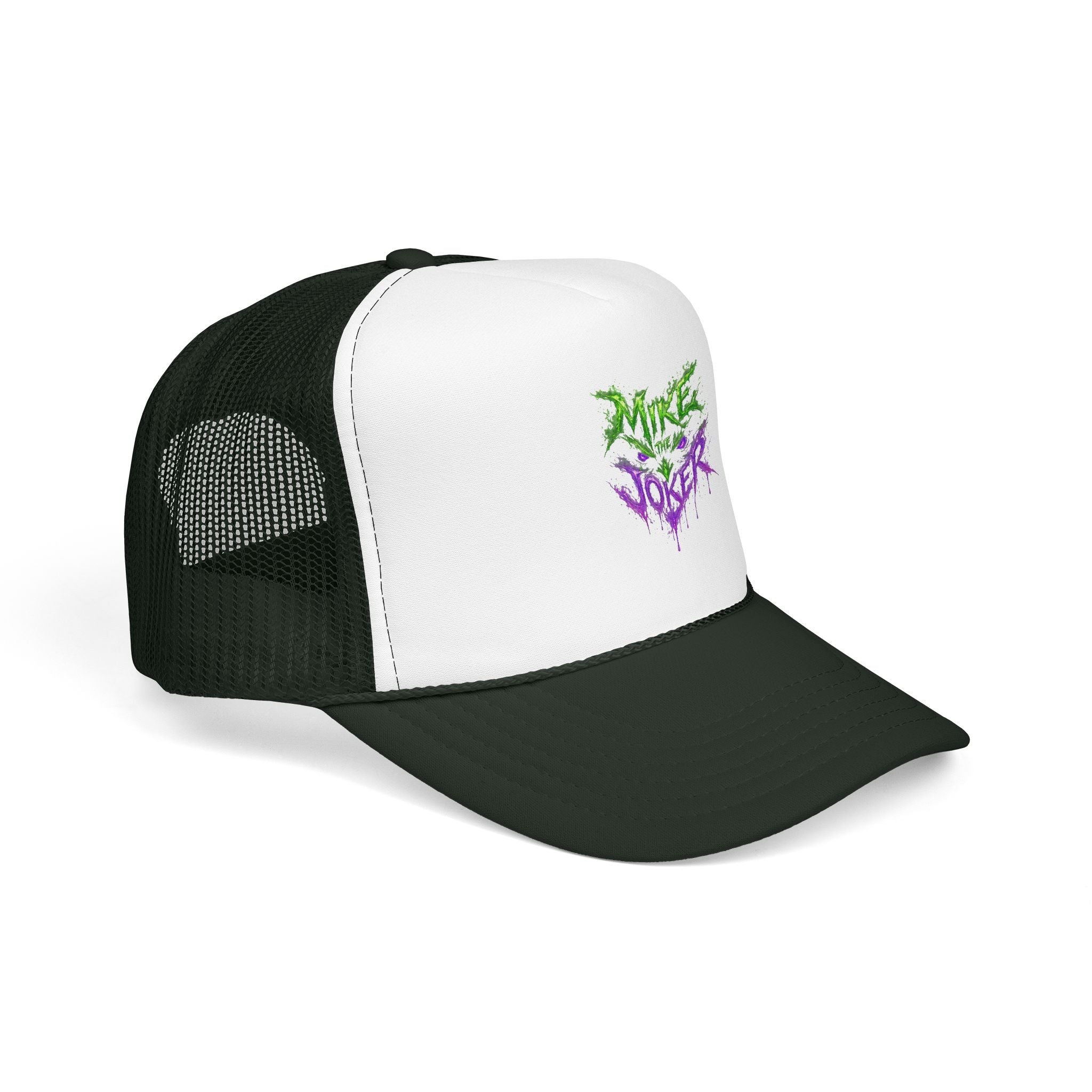 Trucker Hat with Neon Grunge Heart Logo