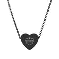 NLC Engraved Heart Necklace — Personalized Crown & Initial Pendant