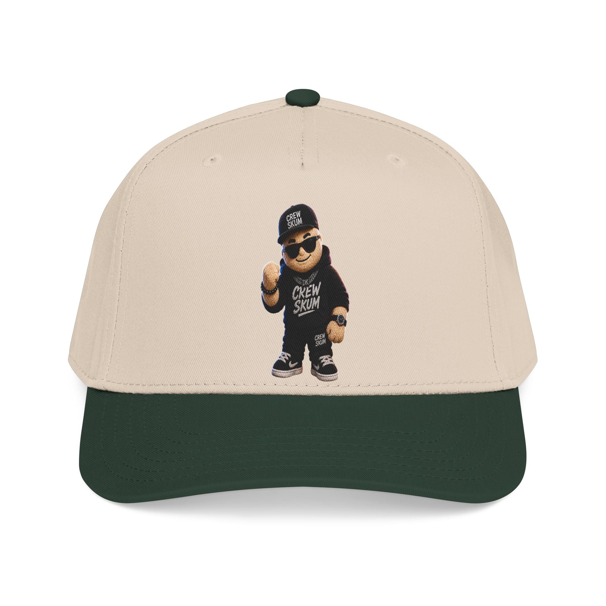 Emo Bear Streetwear Baseball Cap — 'Crew Strong' Embroidered Dad Hat