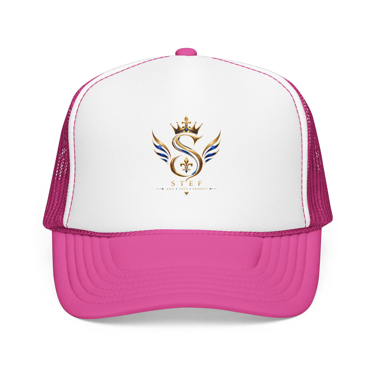 Embroidered Royal S Crest Trucker Hat – Gold Crown & Wings Foam Cap