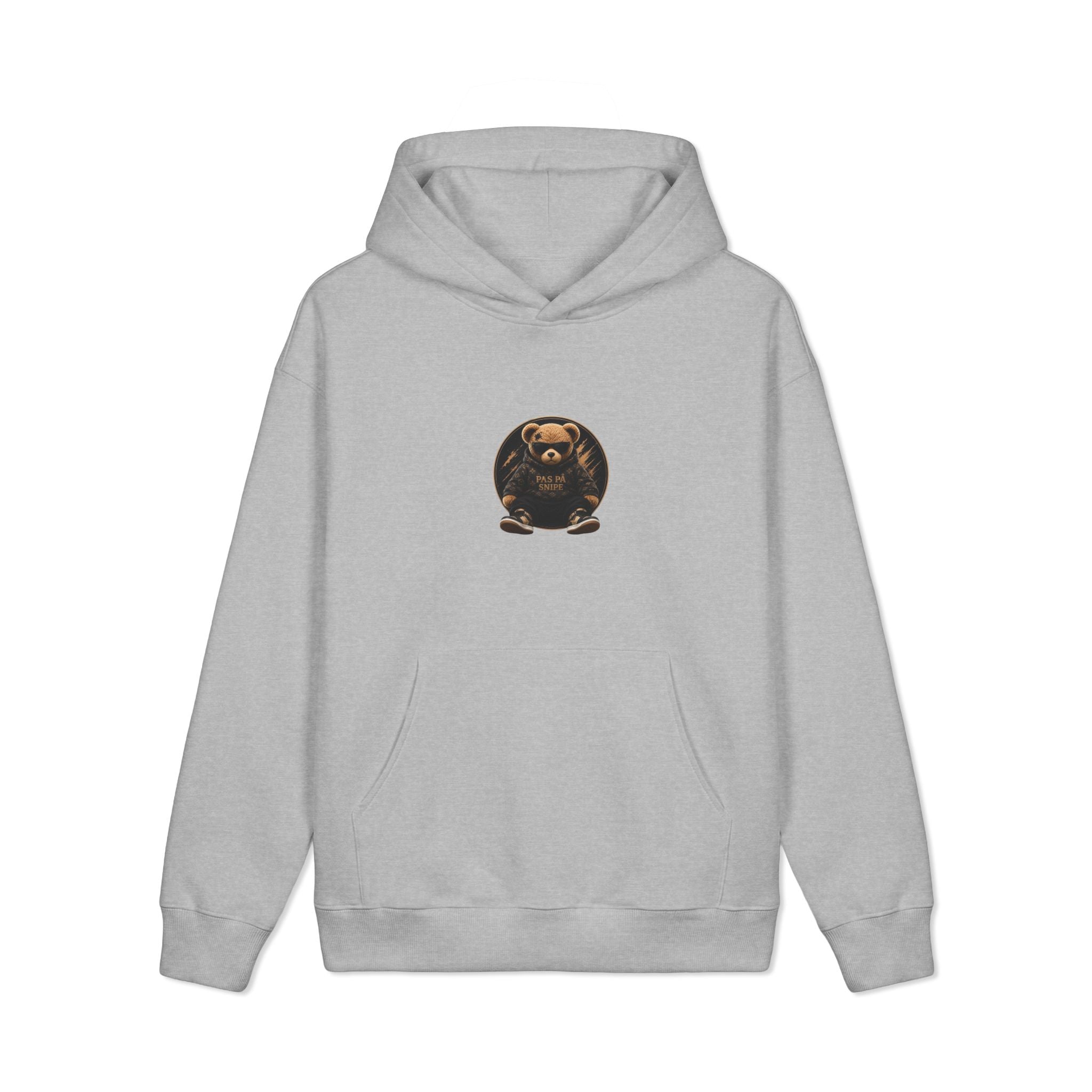 Bear Graphic Hoodie — 'Pas På Snipe' Cozy Streetwear Pullover